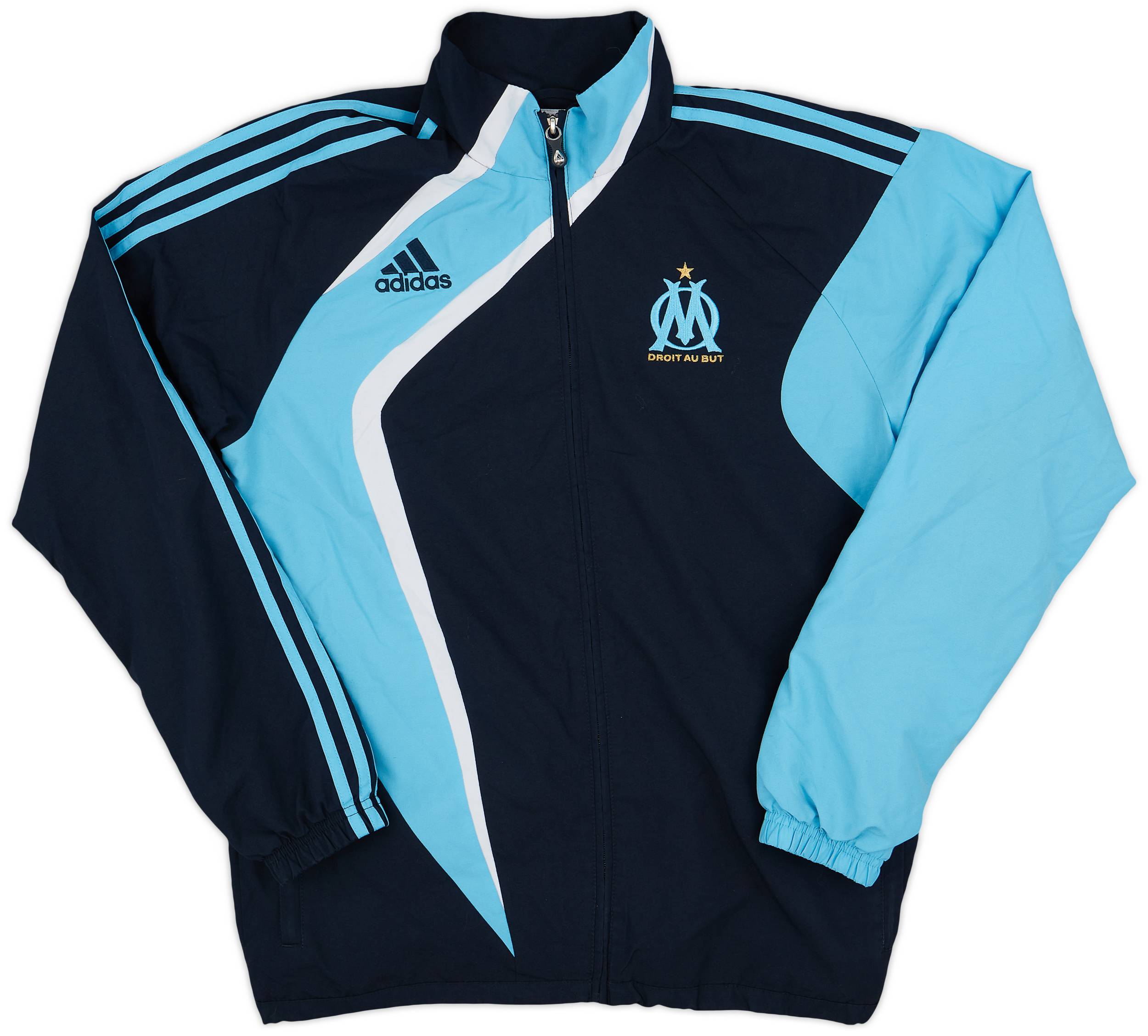 2009-10 Olympique Marseille adidas Track Jacket - 9/10 - (M)