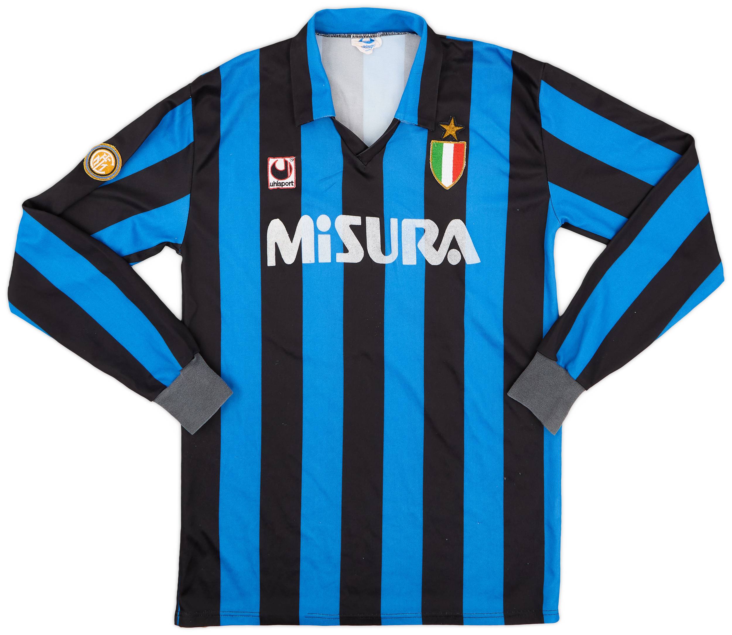 1989-90 Inter Milan Home L/S Shirt - 6/10 - (L)