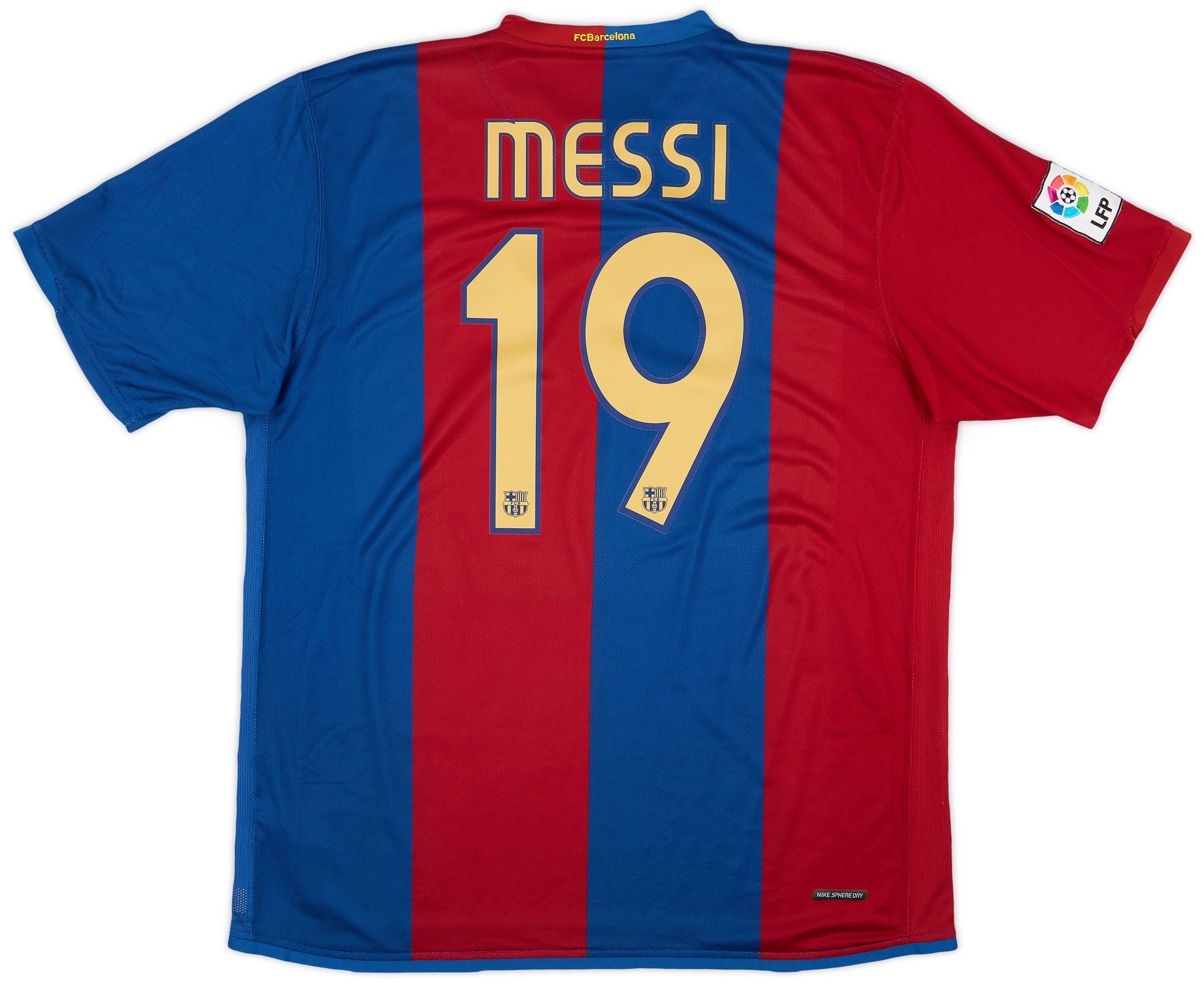 2006-07 Barcelona Home Shirt Messi #19 - 8/10 - (XL)