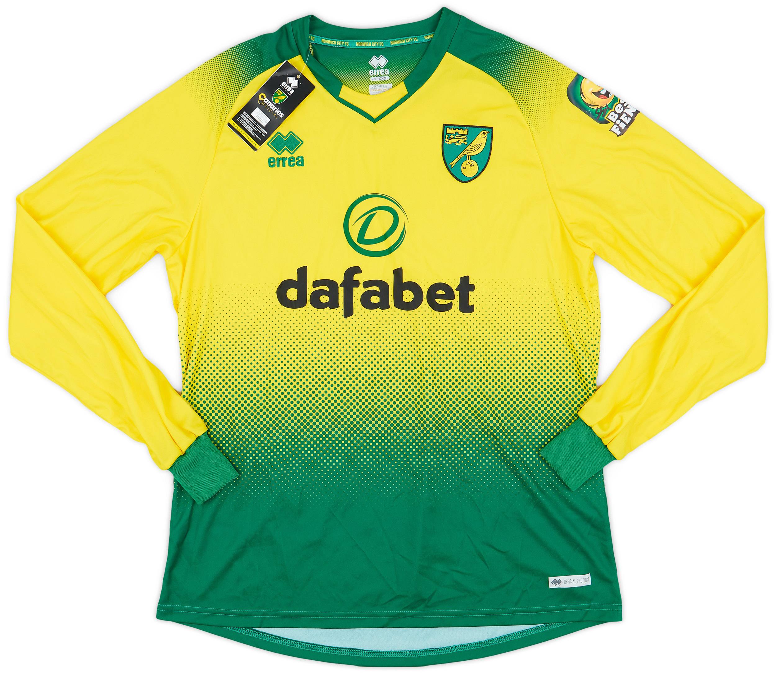 2019-20 Norwich Home L/S Shirt (3XL)