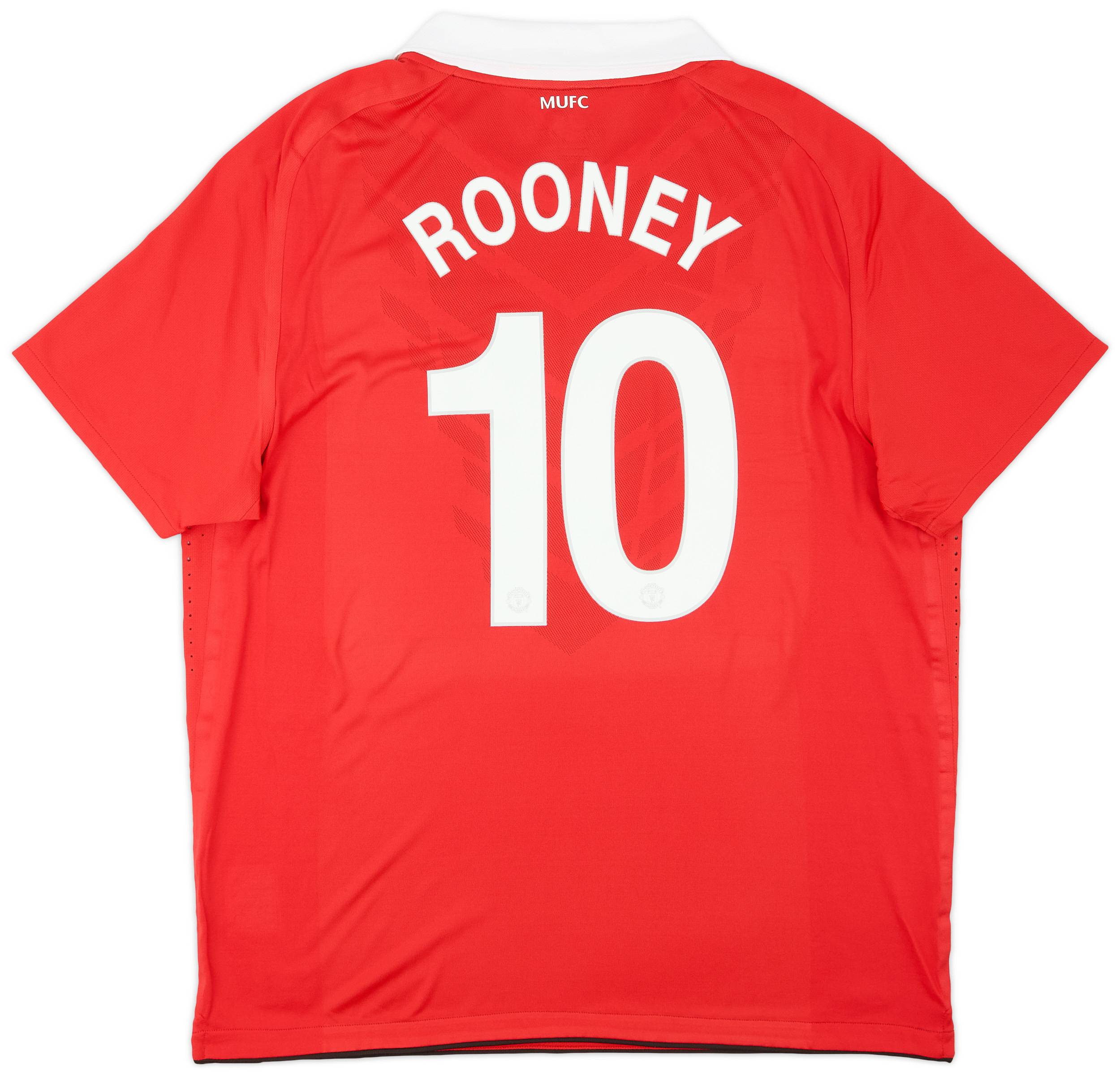 2010-11 Manchester United Home Shirt Rooney #10 - 9/10 - (XXL)