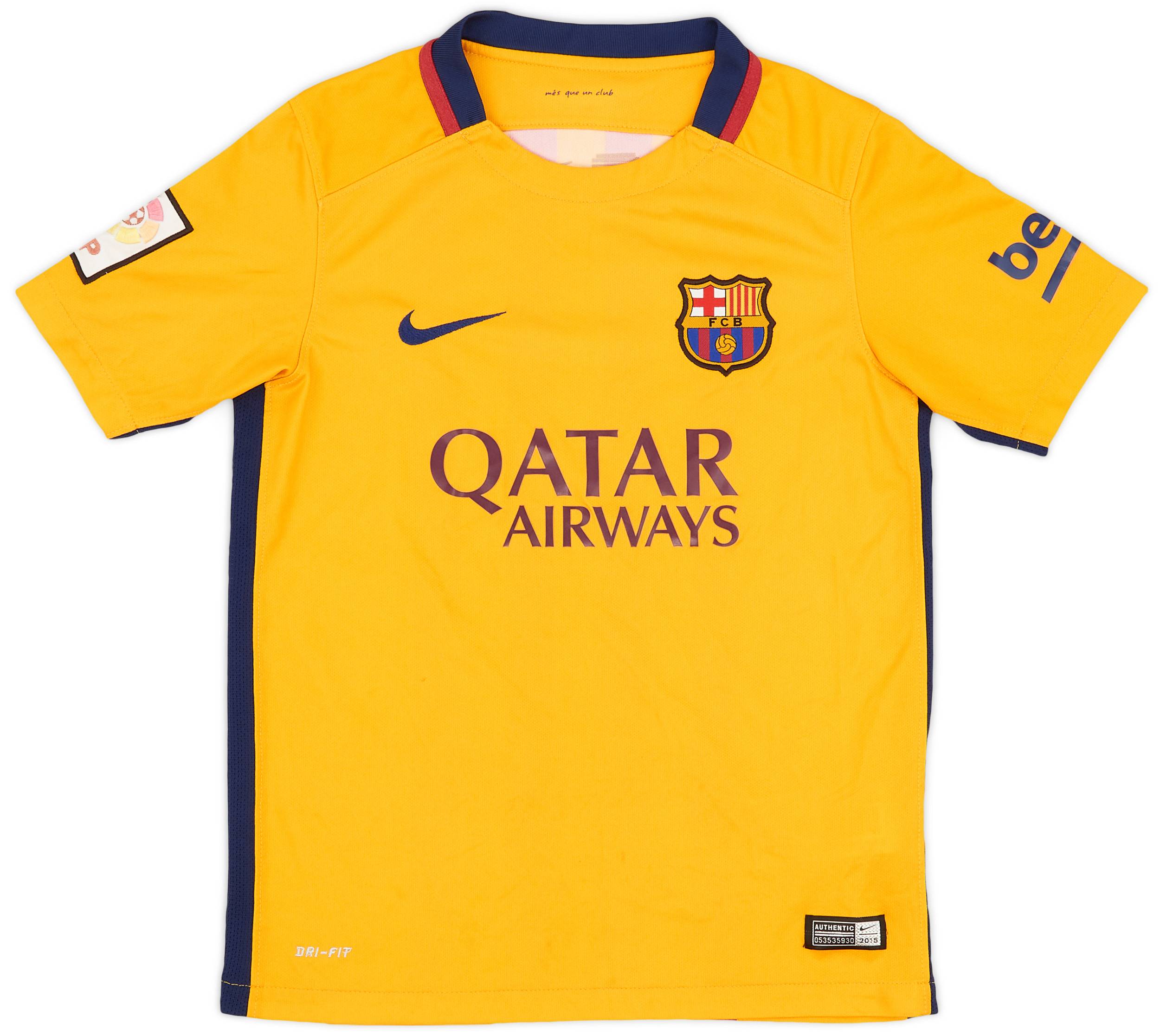 2015-16 Barcelona Away Shirt - 6/10 - (M.Boys)