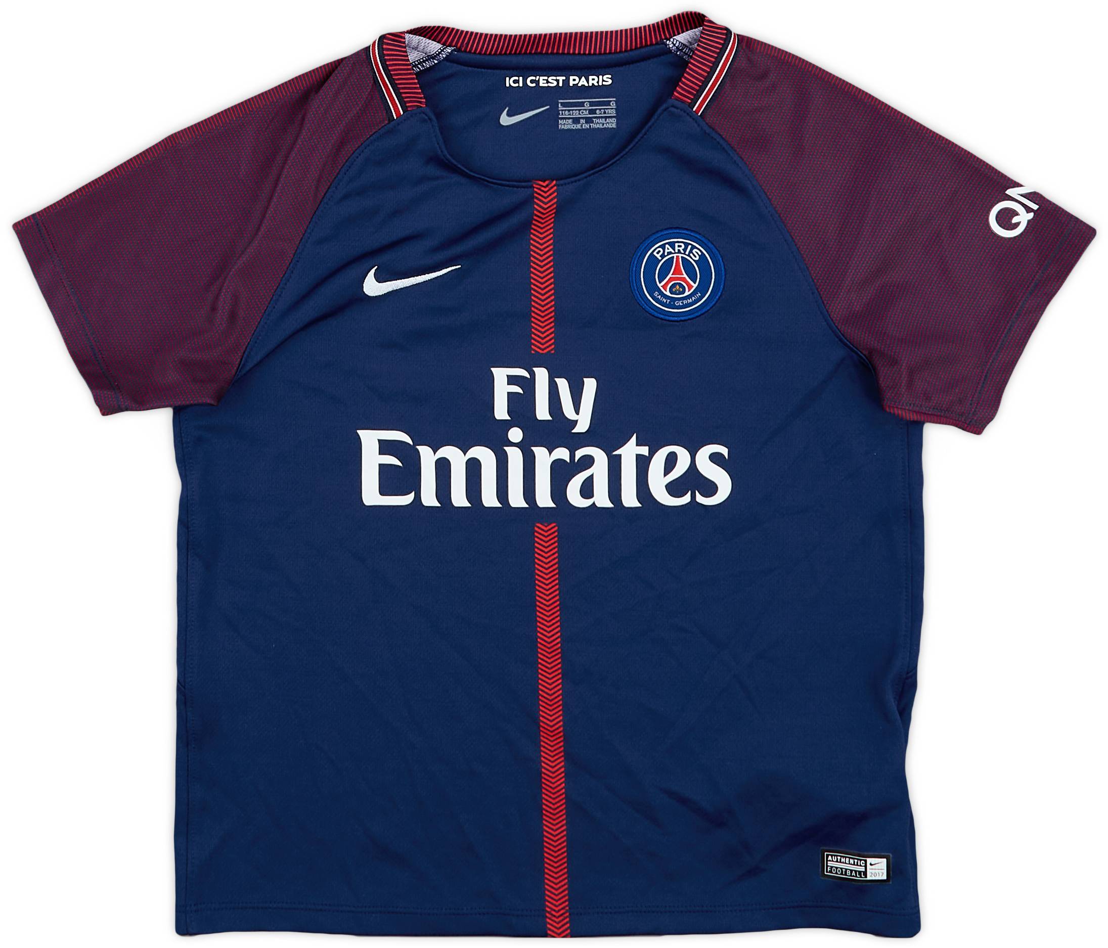 2017-18 Paris Saint-Germain Home Shirt - 9/10 - (S.Boys)