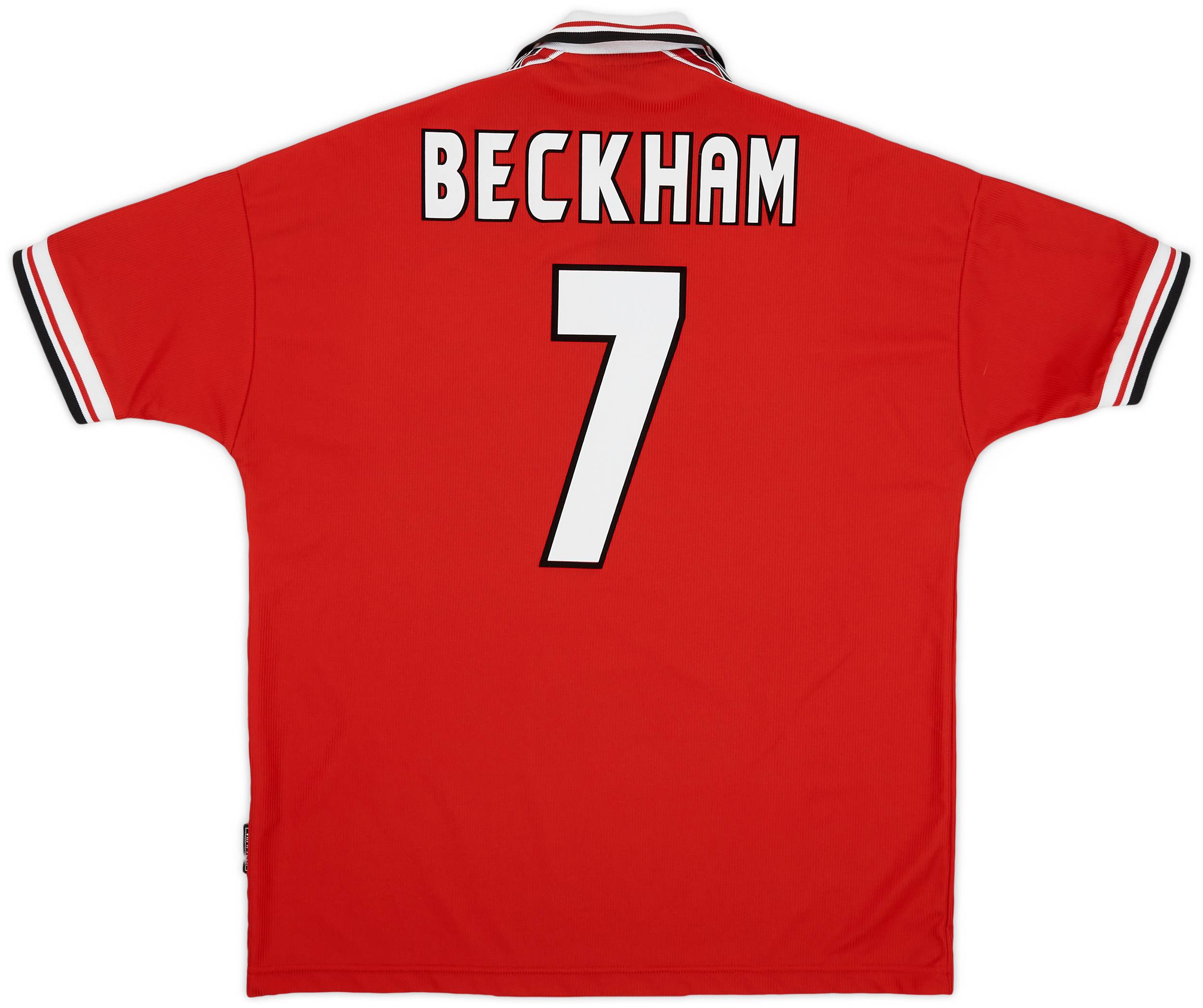 送料無料 いくらから - #7 Beckham Shirt Home United Manchester 1998-00 9/10 (XL) - トップス