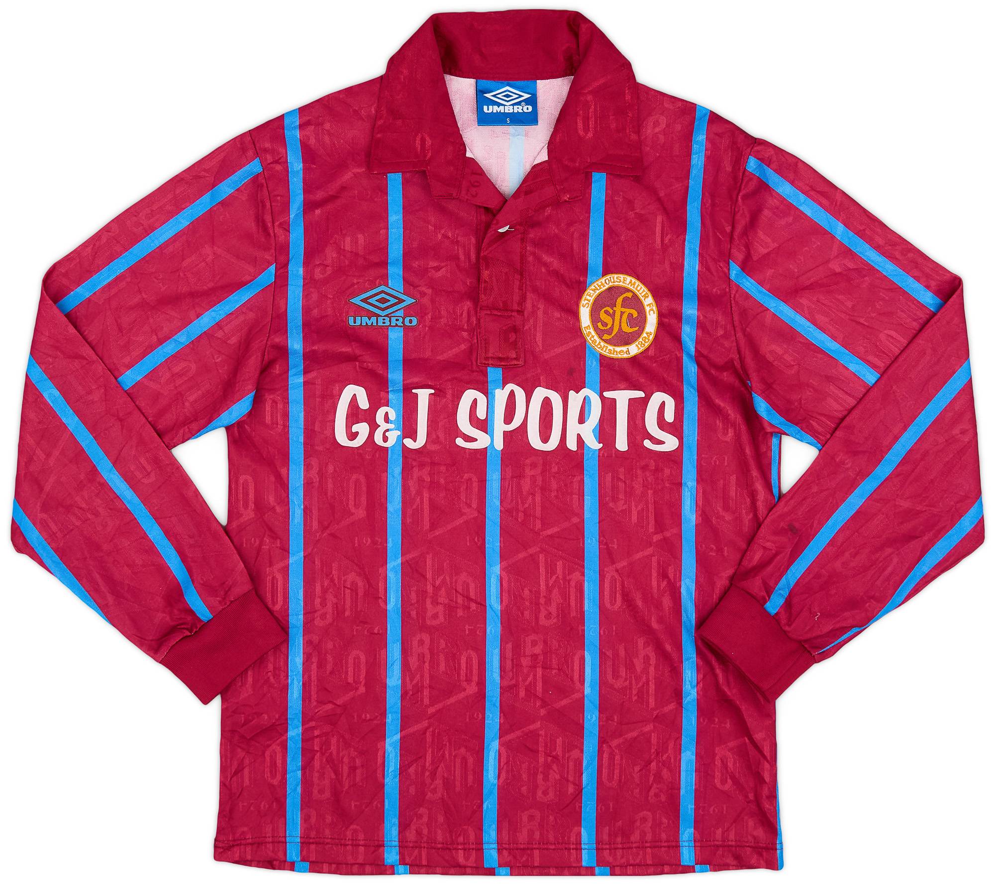 1993-95 Stenhousemuir Home L/S Shirt - 9/10 - (S)