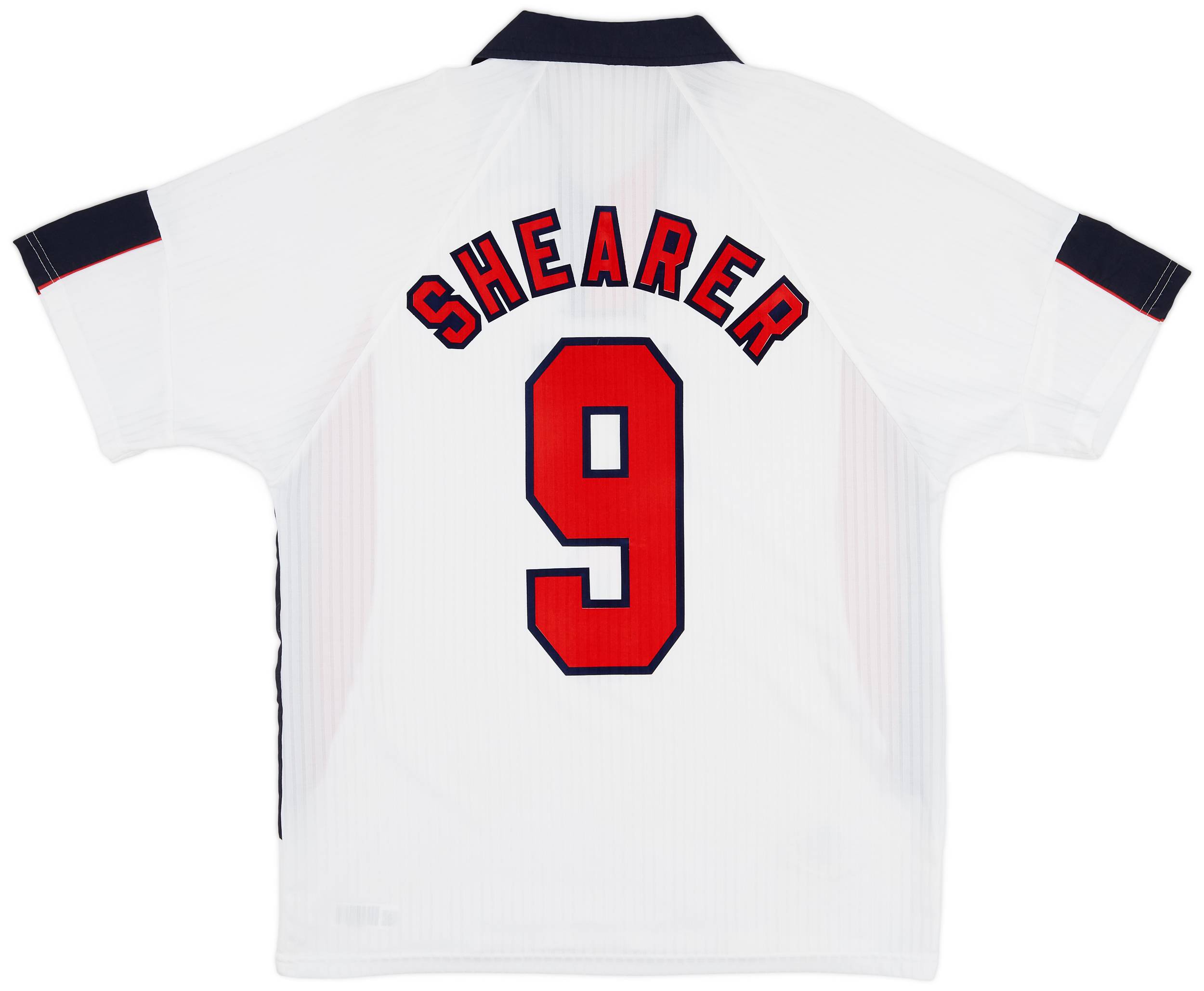 1997-99 England Home Shirt Shearer #9 - 8/10 - (M)