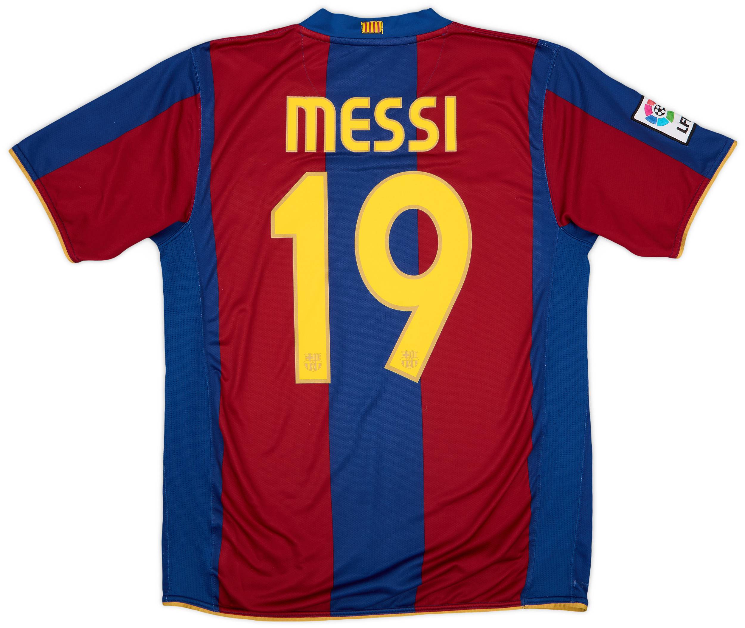 2007-08 Barcelona Home Shirt Messi #19 - 7/10 - (M)