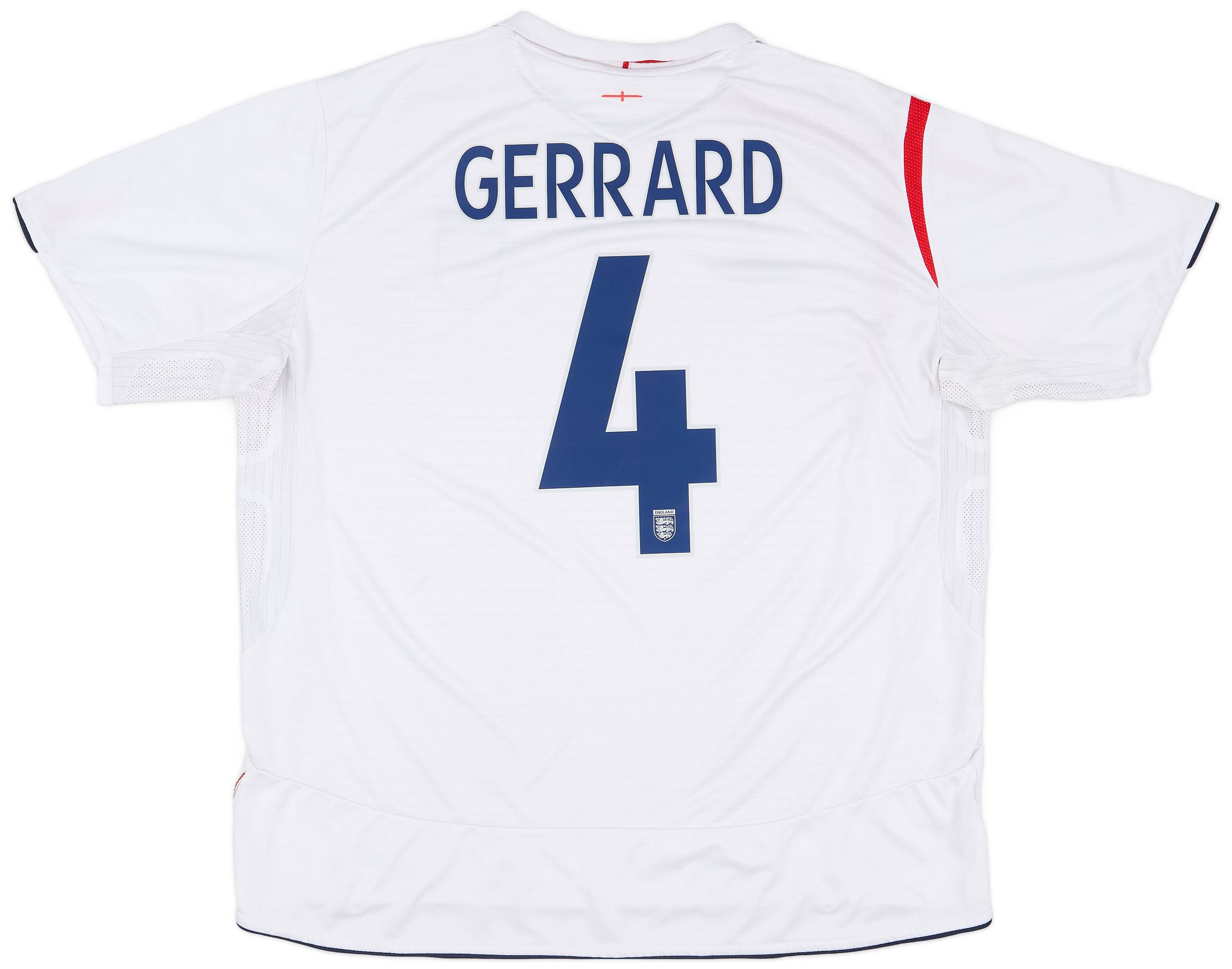 2005-07 England Home Shirt Gerrard #4 - 5/10 - (3XL)