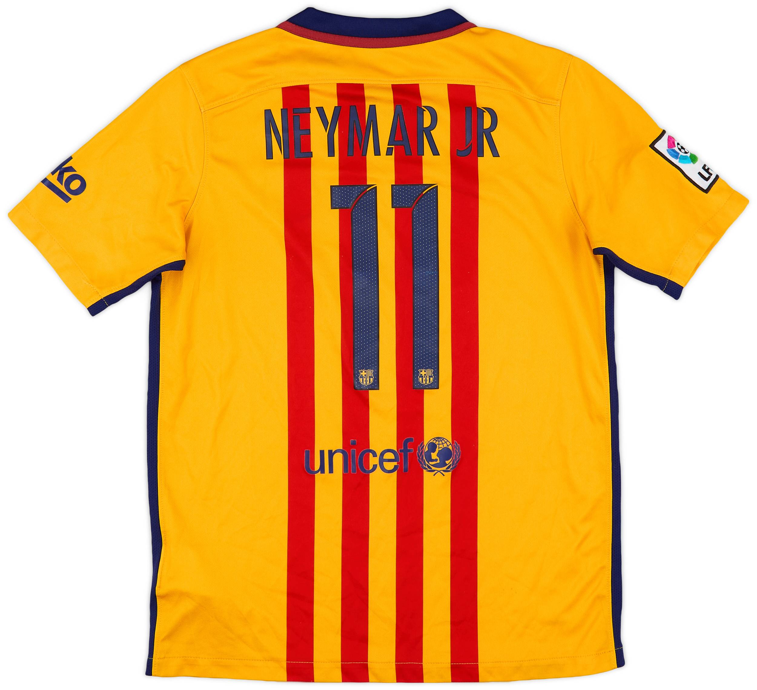 2015-16 Barcelona Home Shirt Neymar Jr #11 - 8/10 - (XS.Boys)