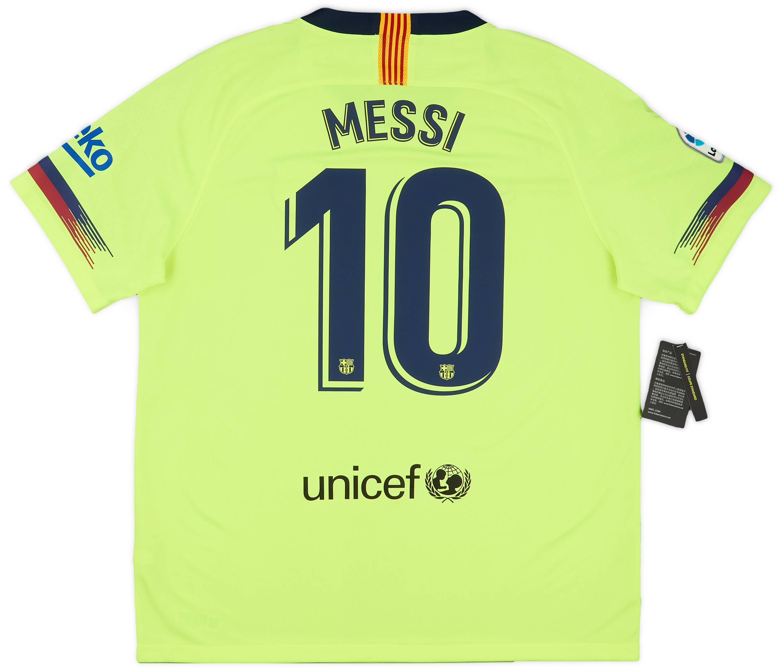 2018-19 Barcelona Away Shirt Messi #10 (XL)