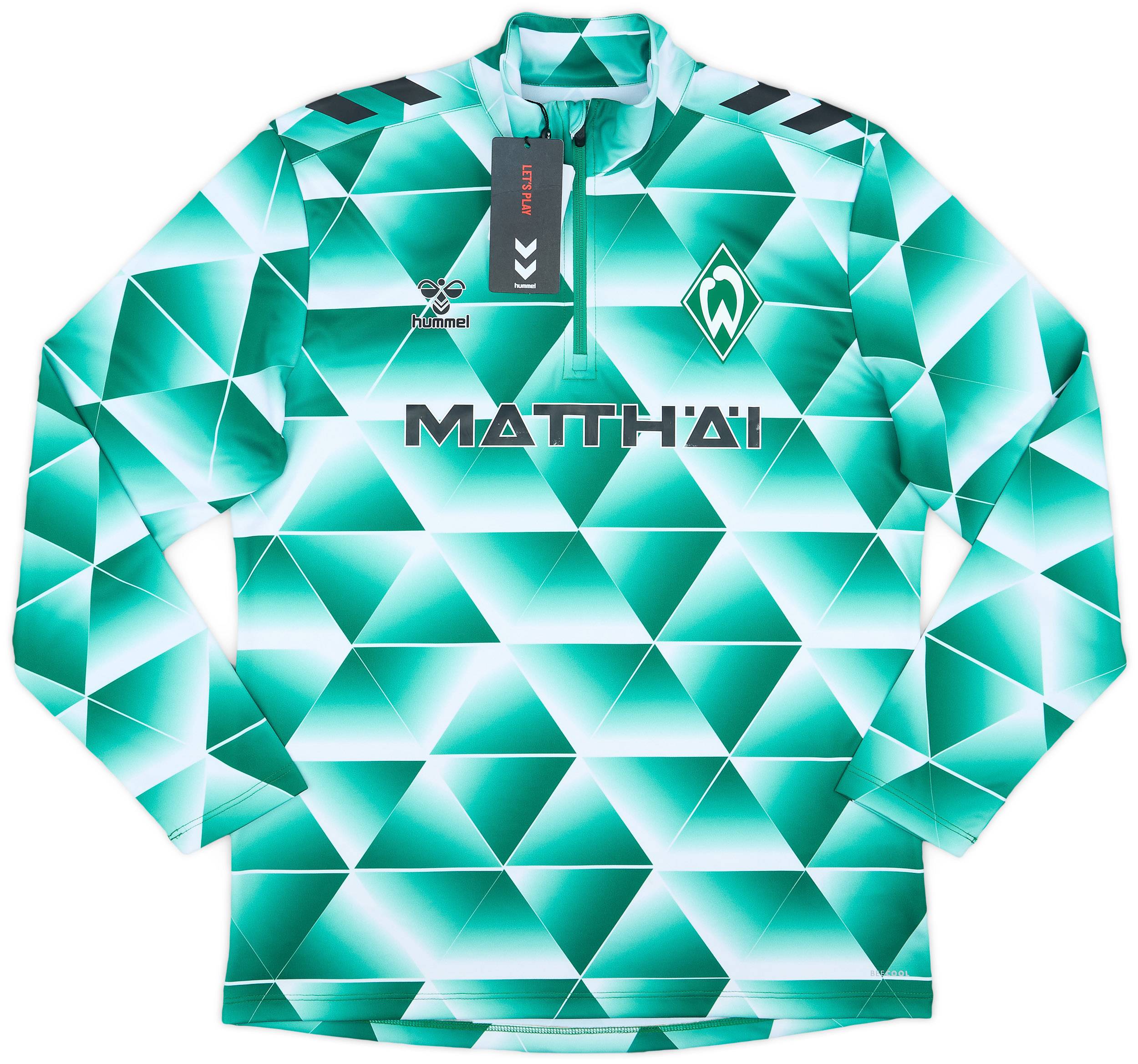 2024-25 Werder Bremen Hummel 1/4 Zip Warm Up Top
