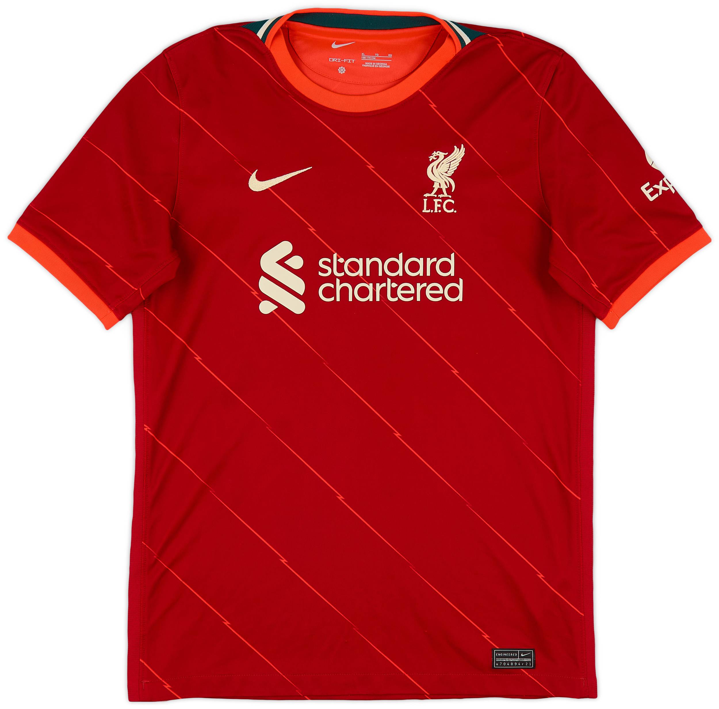 2021-22 Liverpool Home Shirt - 9/10 - (XL.Boys)