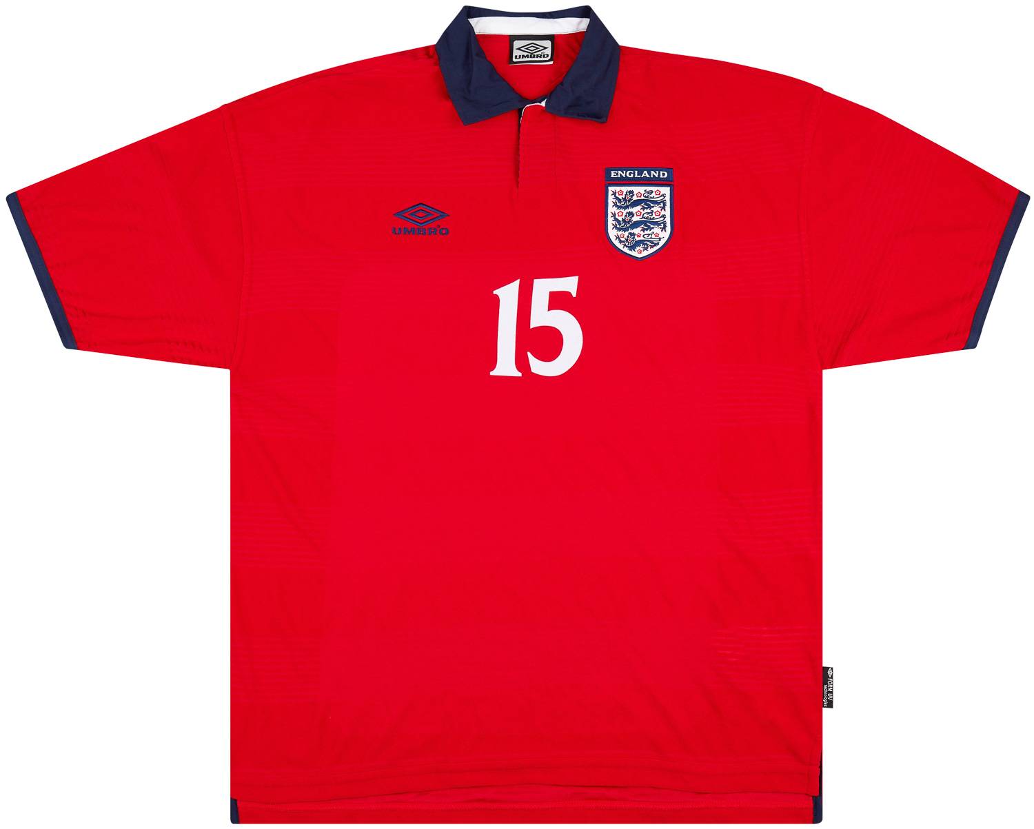 1999-01 England Match Issue Away Shirt #15 (Butt)
