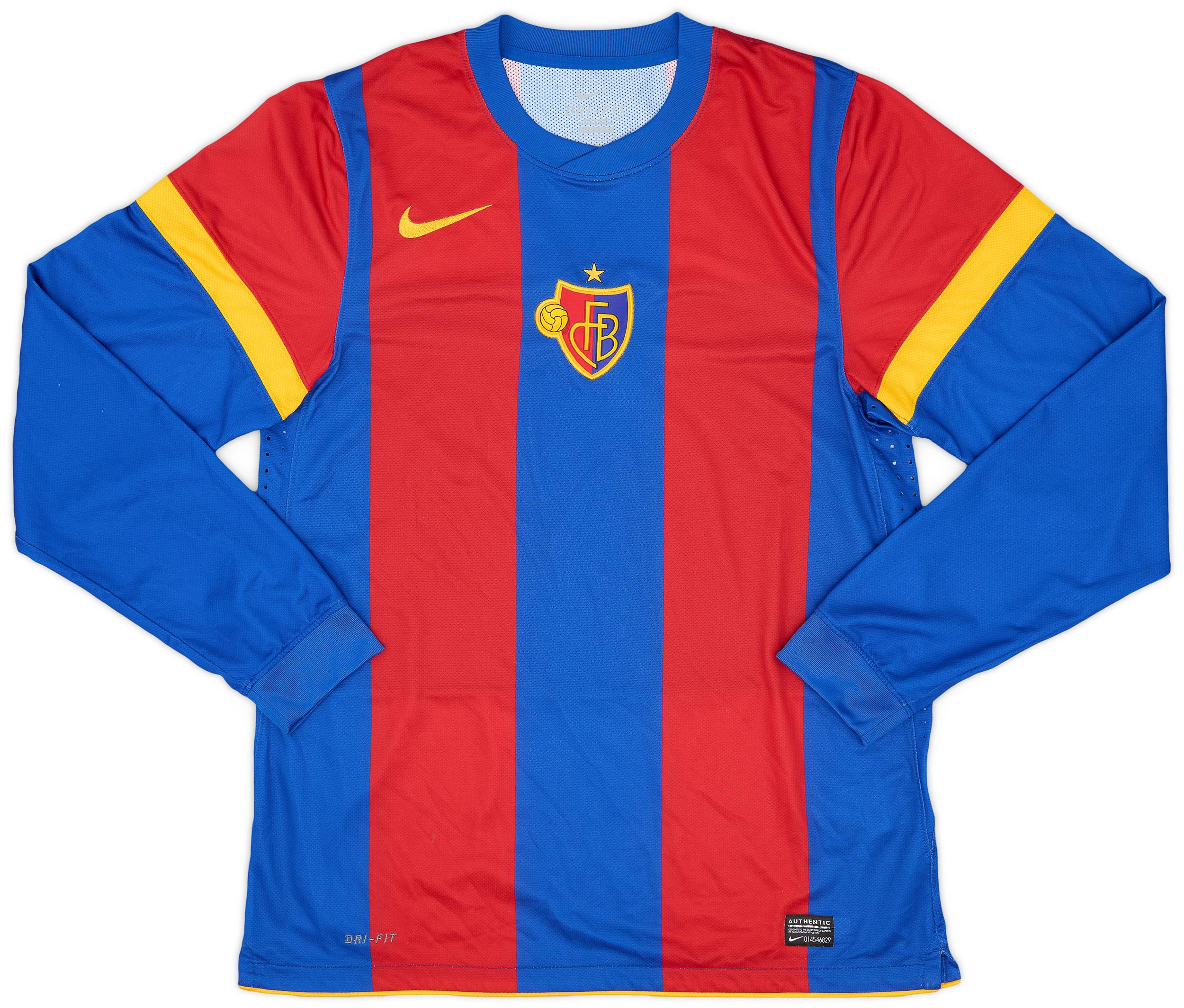 2011-12 FC Basel Authentic Home L/S Shirt - 9/10 - (L)