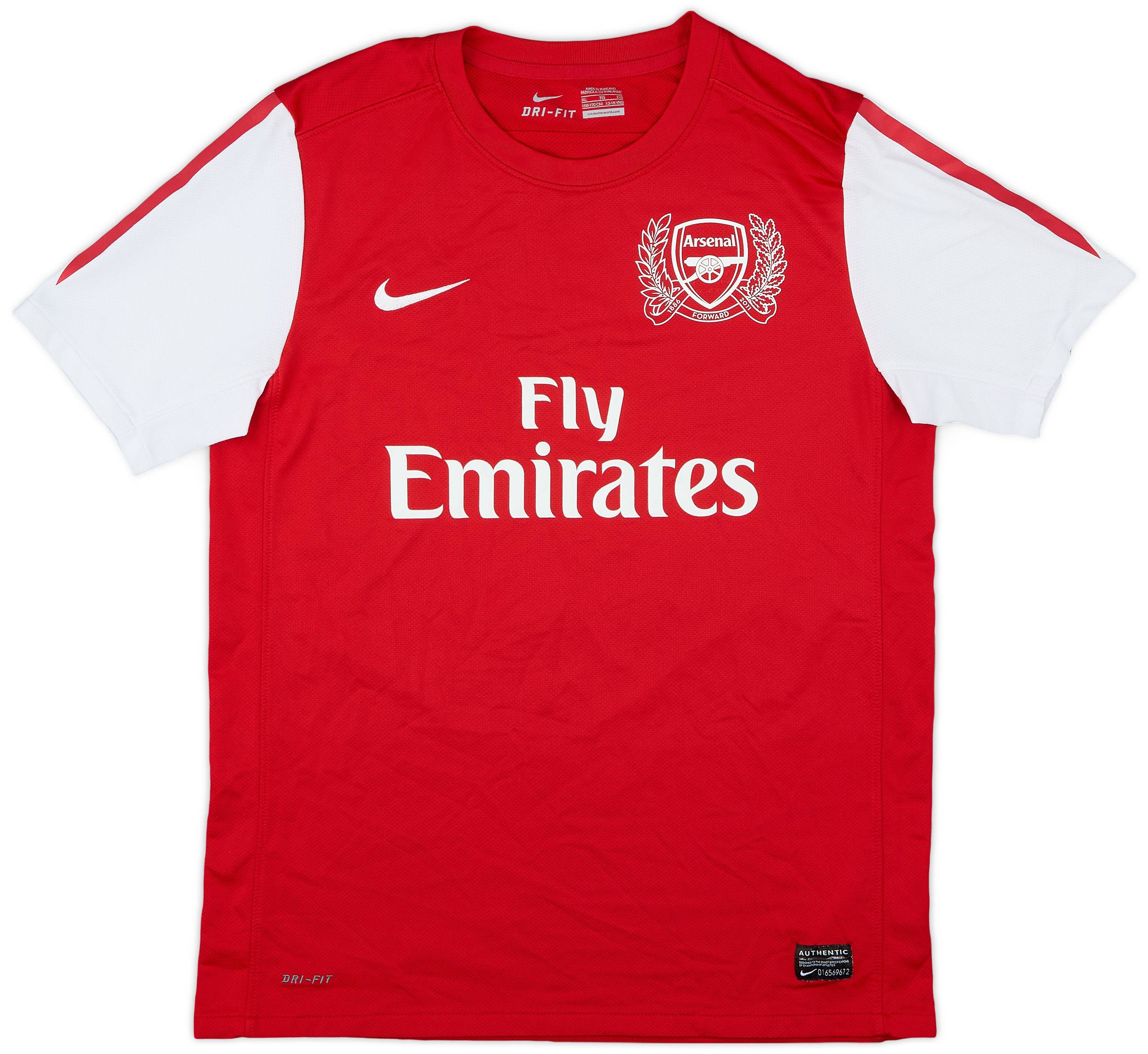2011-12 Arsenal Home Shirt - 8/10 - (XL.Boys)