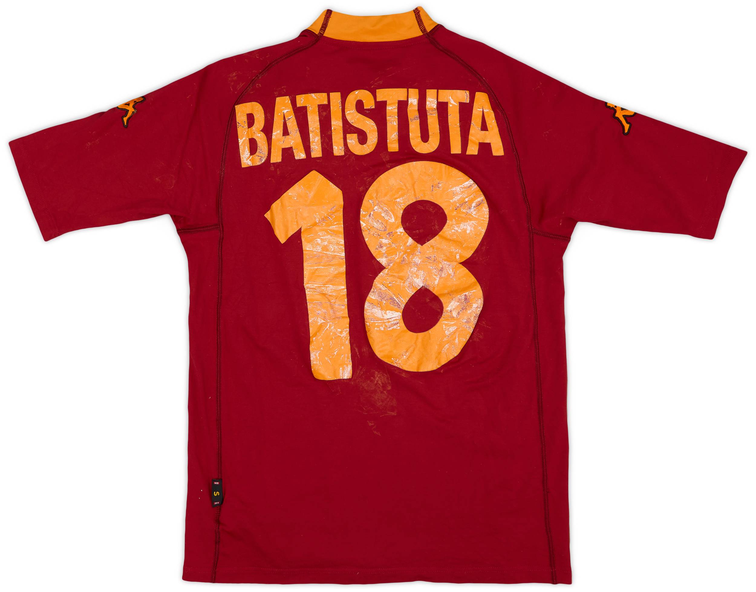 【NEW】【バティストゥータ】ASローマ(2000/01) 2000-01 Roma Home Shirt Batistuta #18 - 4/10 - (S)