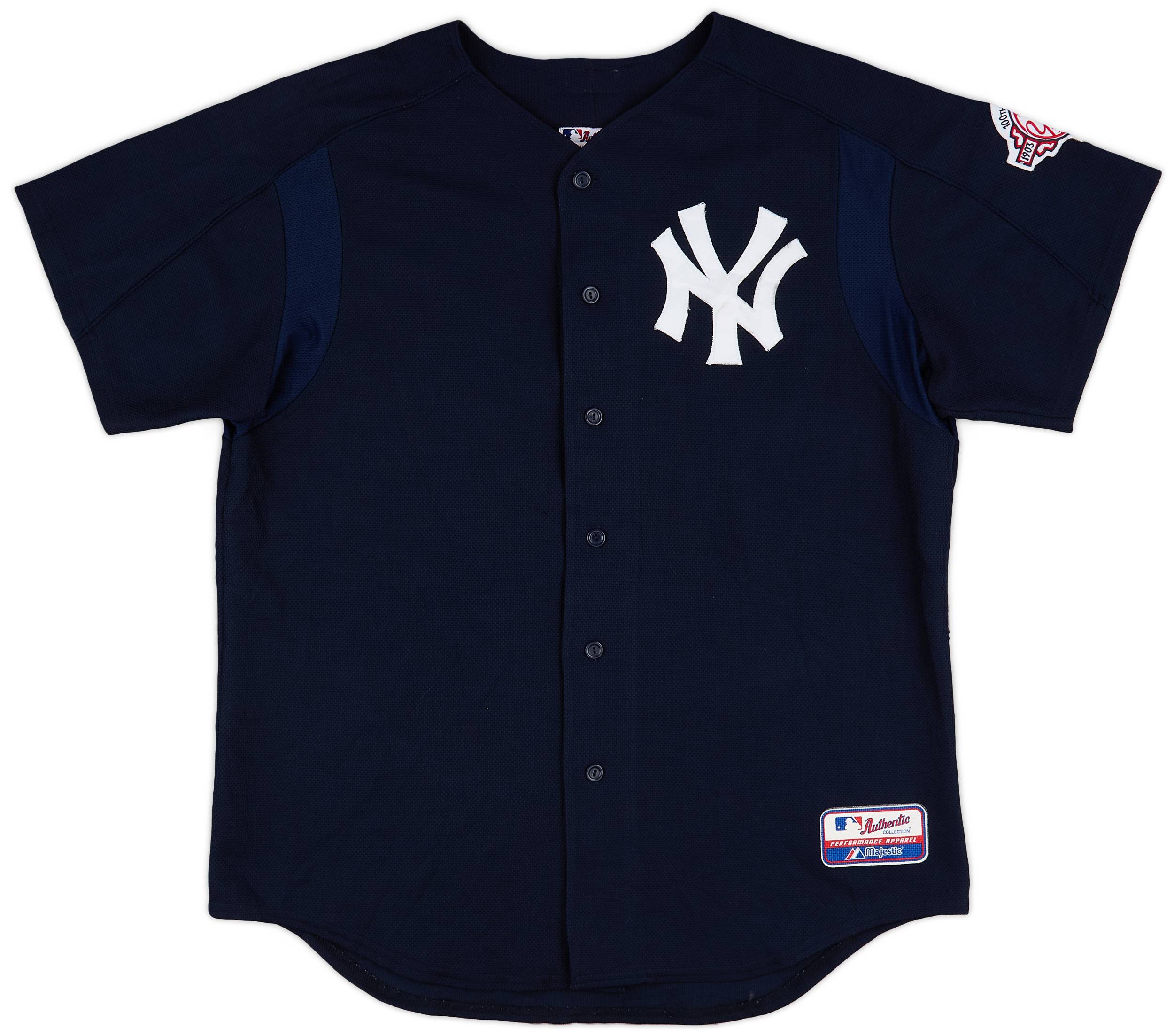 2003 New York Yankees Majestic Authentic Batting Practice Jersey 7 10 L