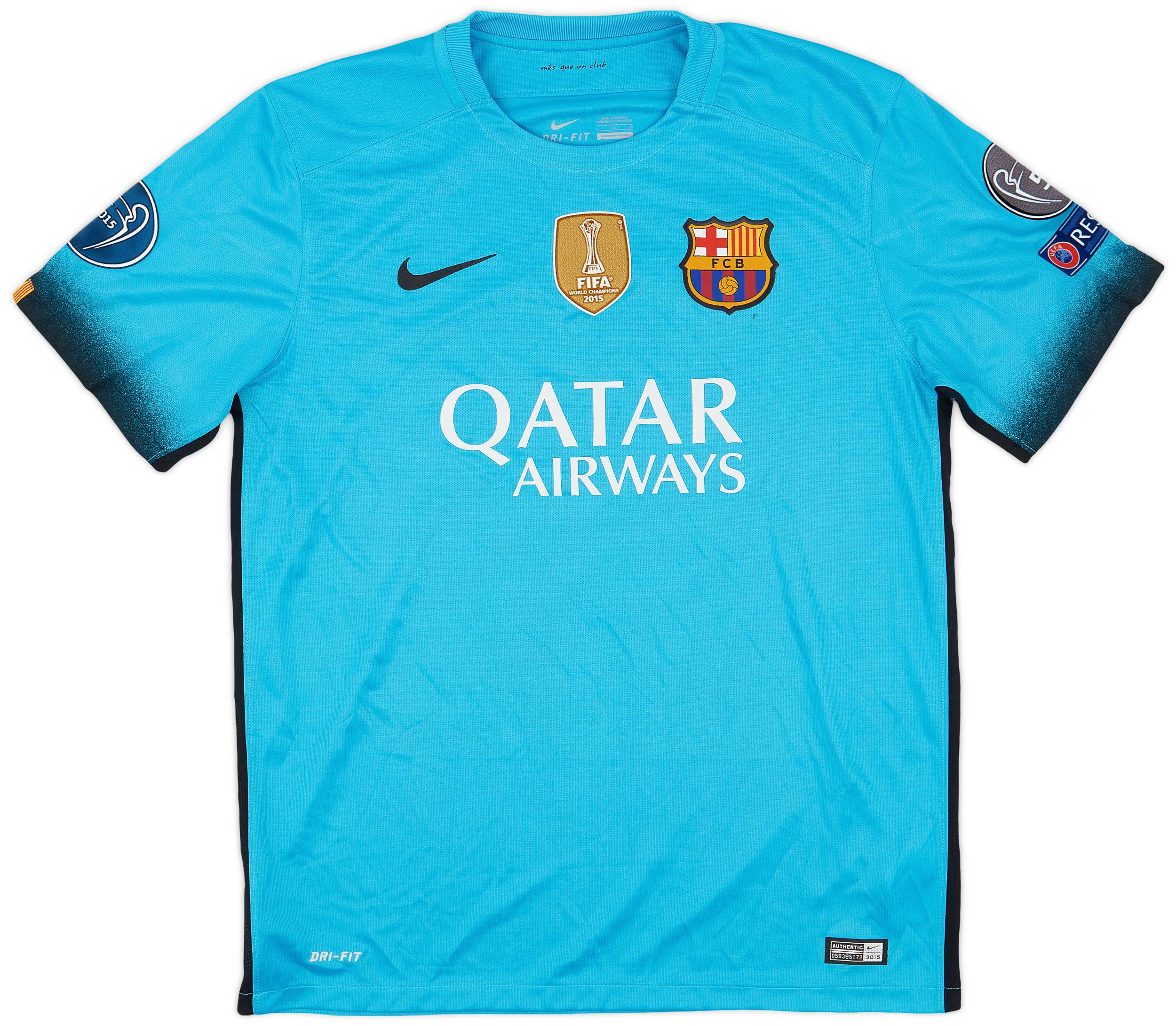 2015-16 Barcelona Third Shirt Suarez #9 - 8/10 - (L)
