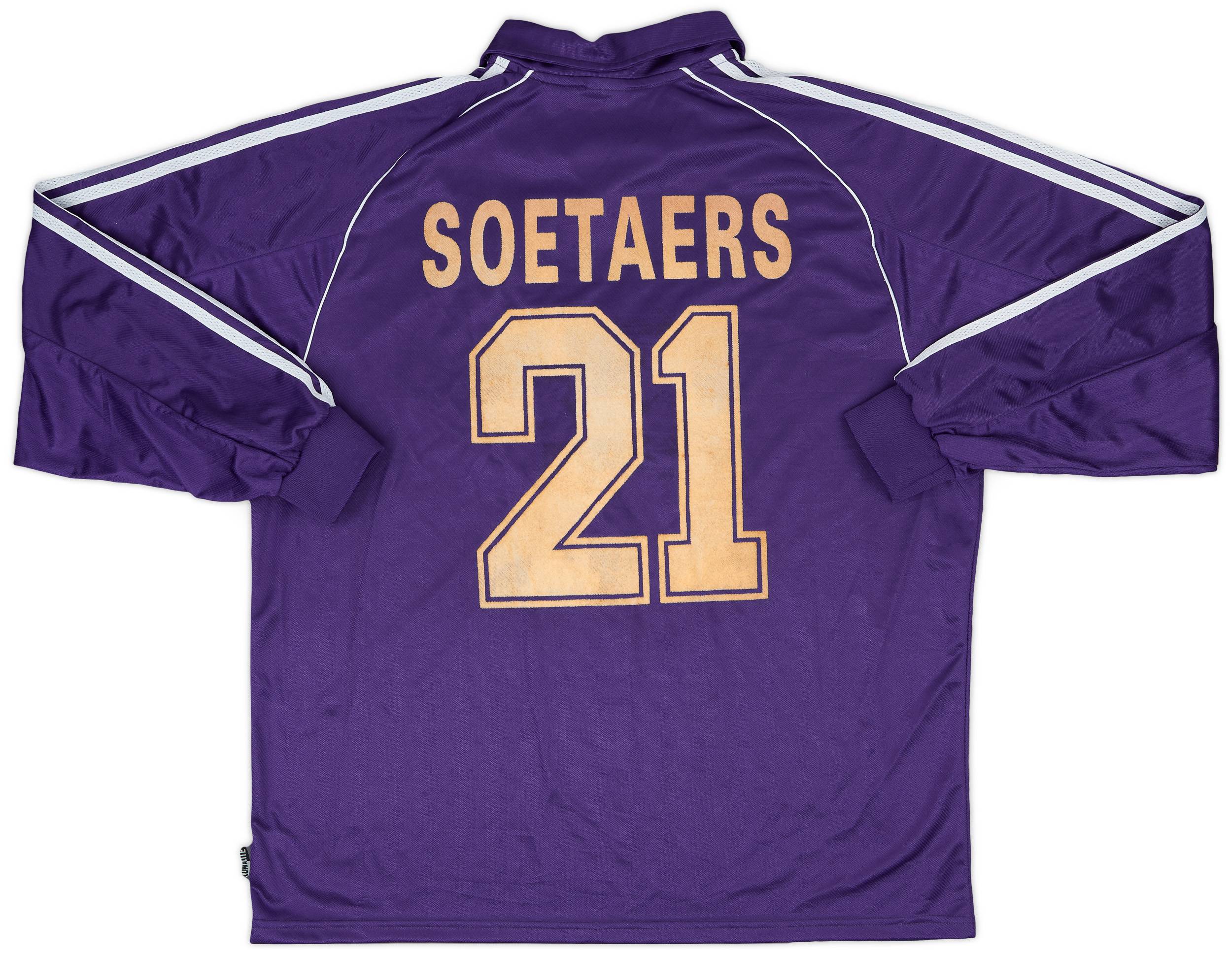 1999-00 Anderlecht Player Issue UEFA Cup Away L/S Shirt Soetaers #21 - 4/10 - (XL)