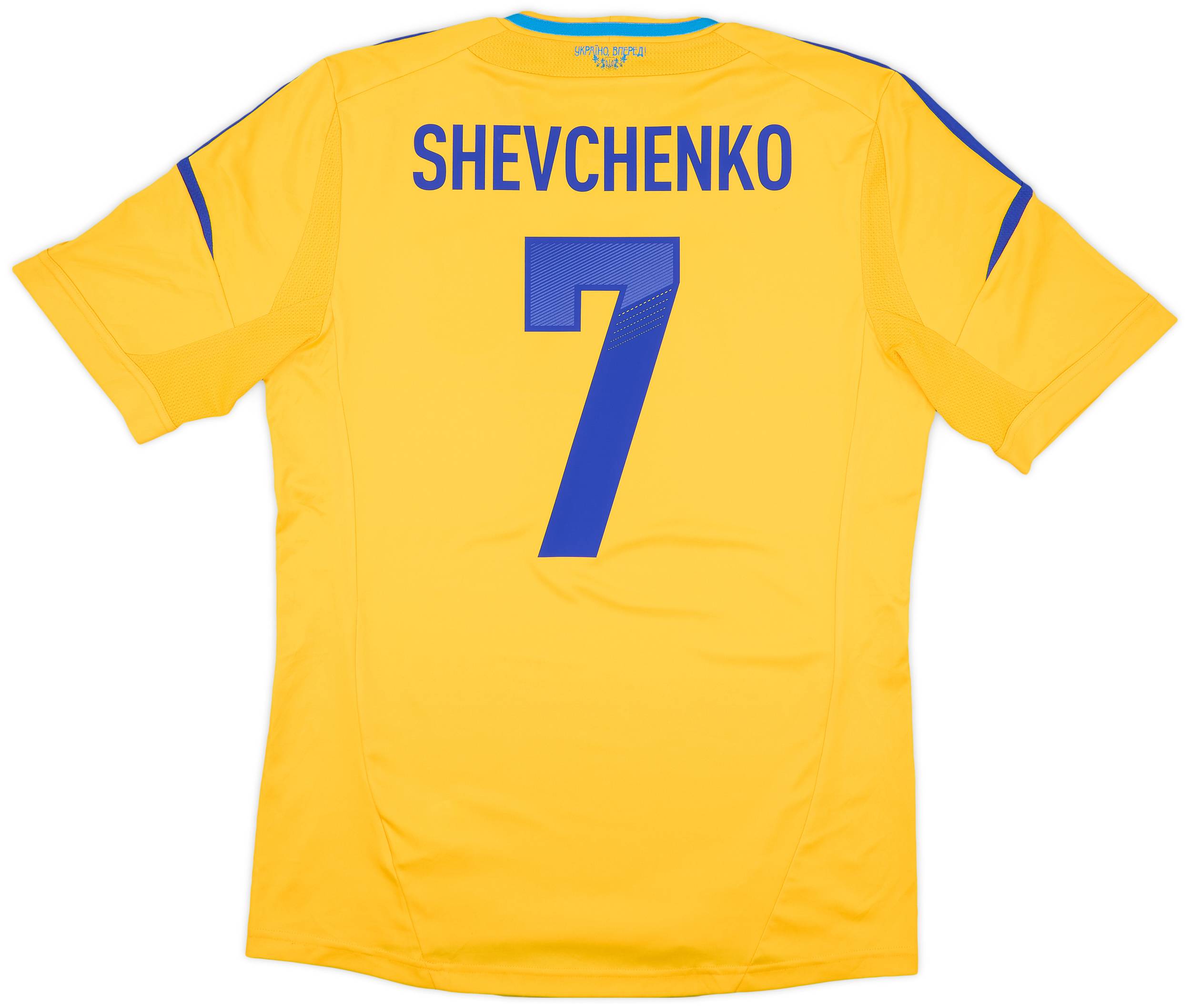 2011-13 Ukraine Home Shirt Shevchenko #7 - 8/10 - (M)