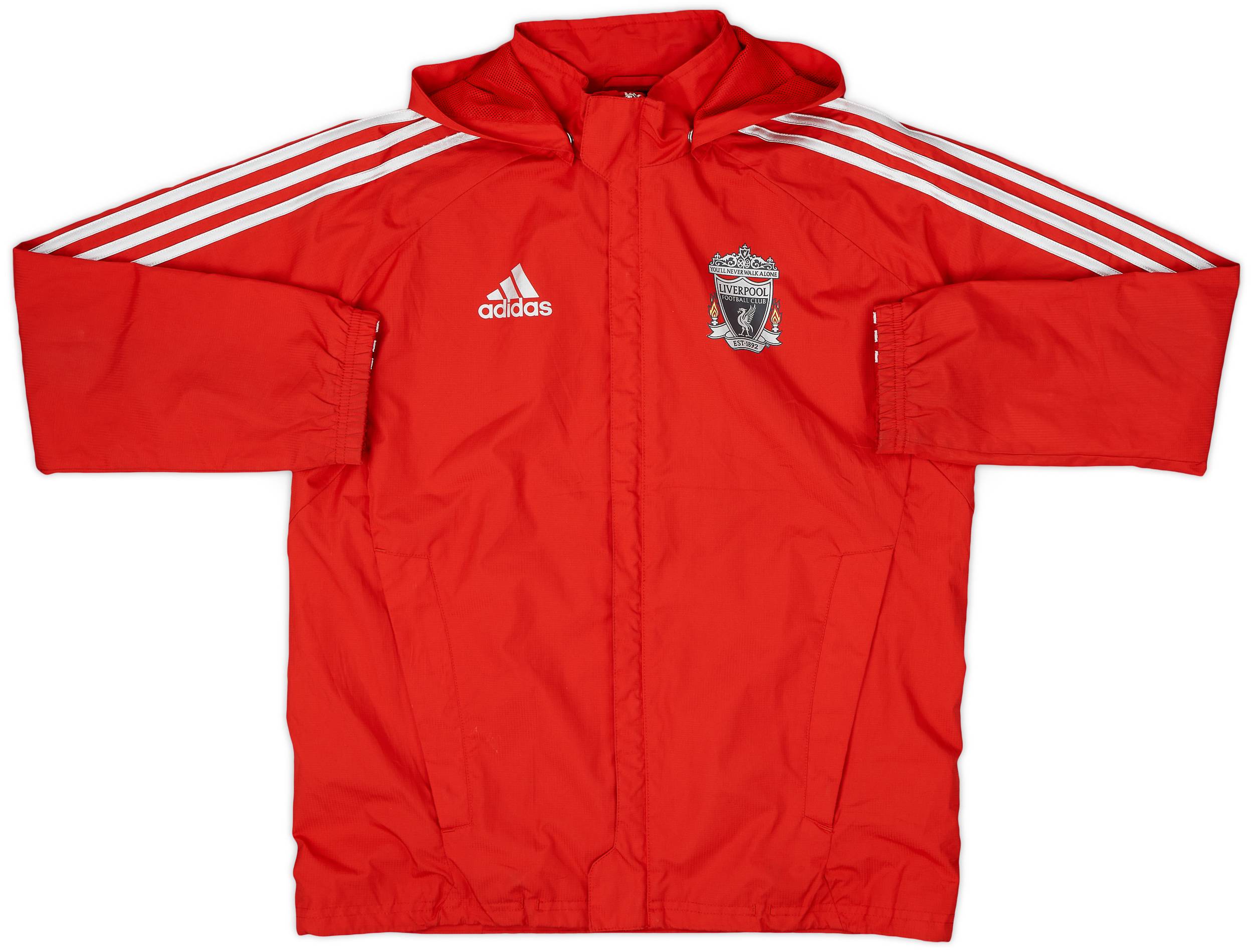 2011-12 Liverpool adidas Hooded Rain Jacket - 9/10 - (L.Boys)