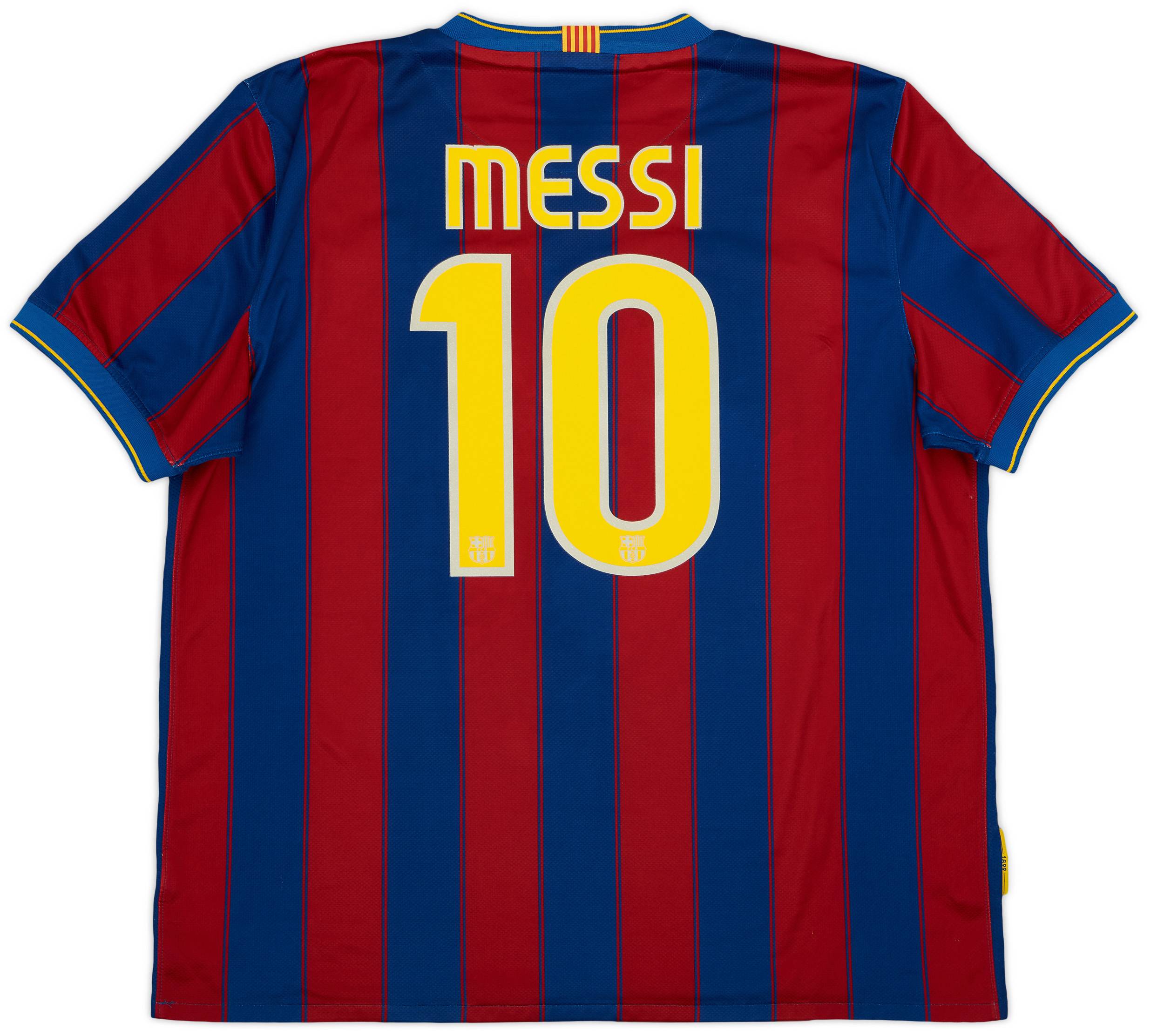2009-10 Barcelona Home Shirt Messi #10 - 7/10 - (XXL)