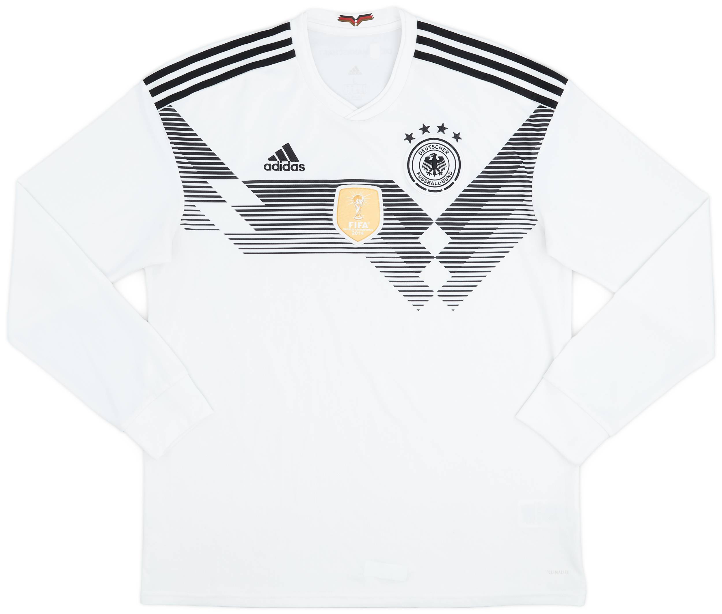 2018-19 Germany Home L/S Shirt - 8/10 - (L)