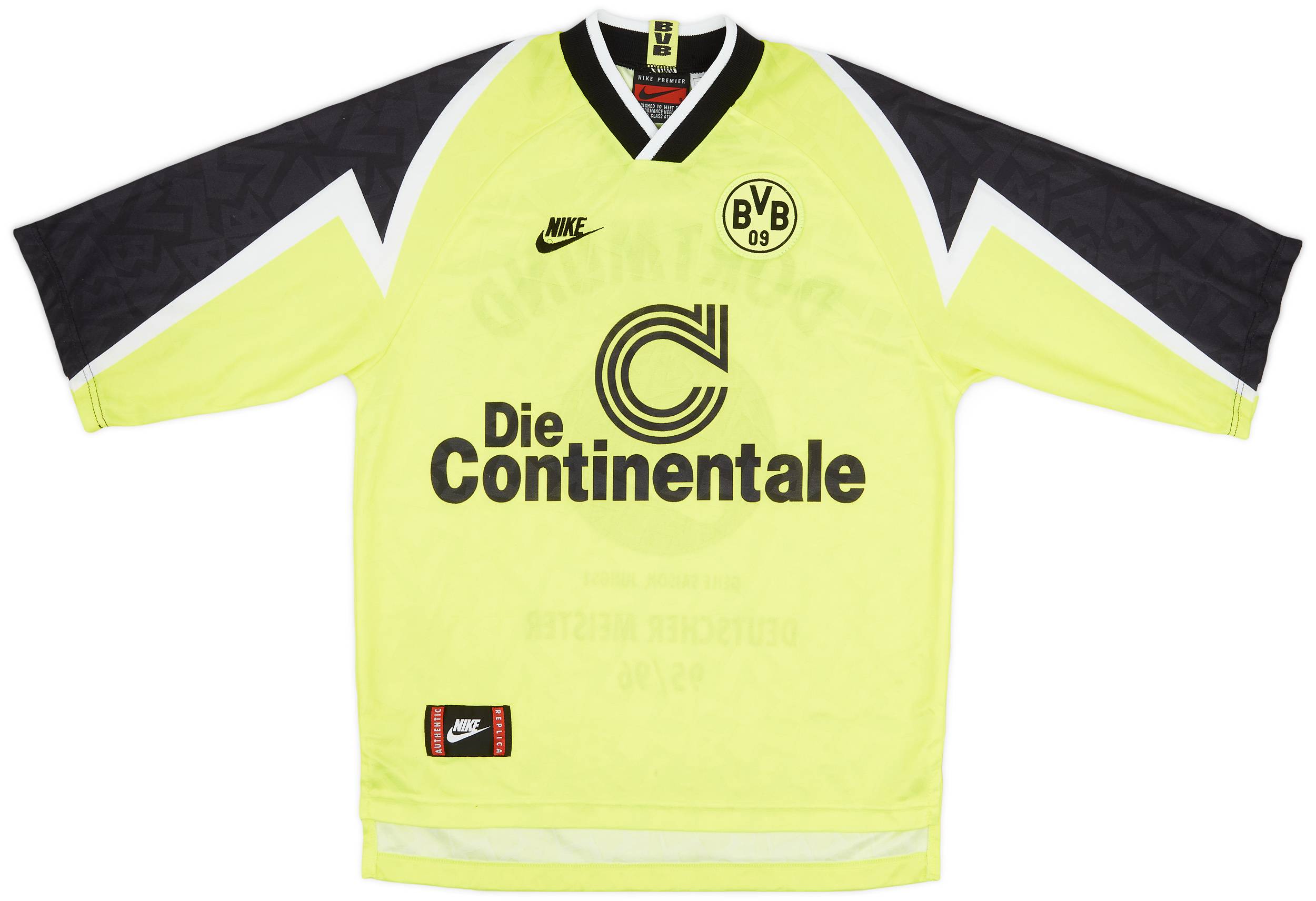 1995-96 Borussia Dortmund 'Deutscher Meister' Home Shirt - 7/10 - (S)