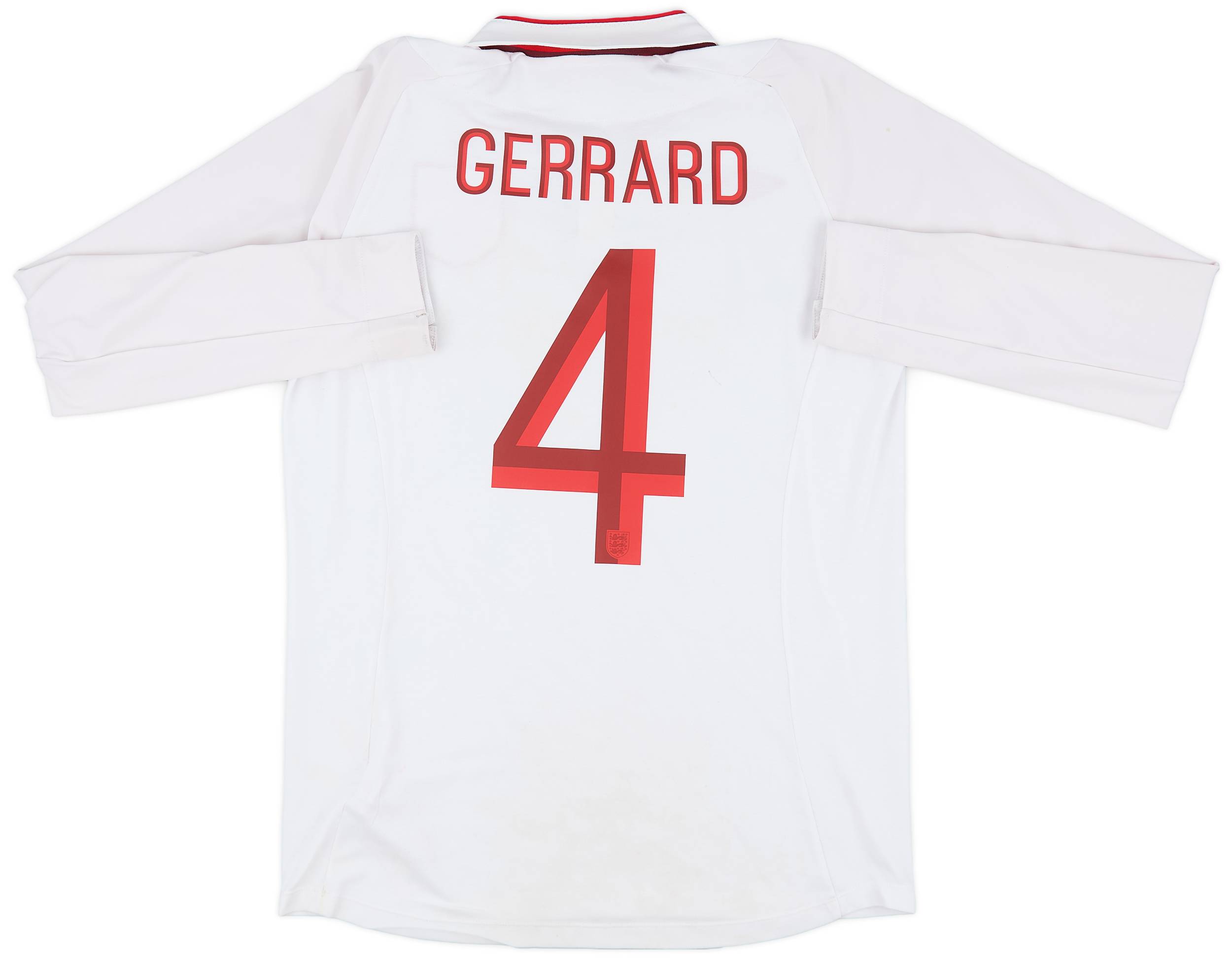 2012-13 England Home L/S Shirt Gerrard #4 - 5/10 - (S)