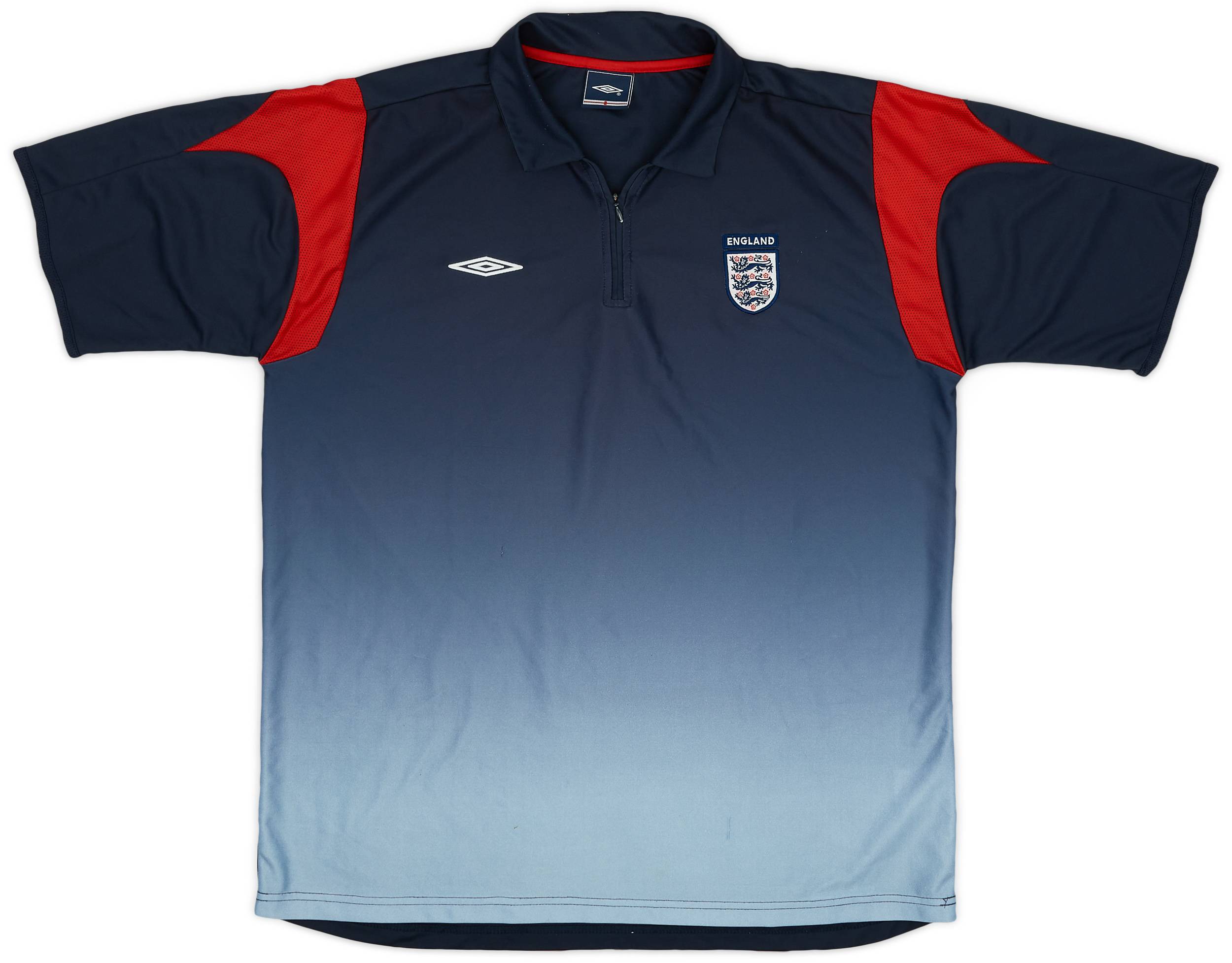 2004-06 England Umbro 1/4 Zip Polo Shirt - 6/10 - (XL)