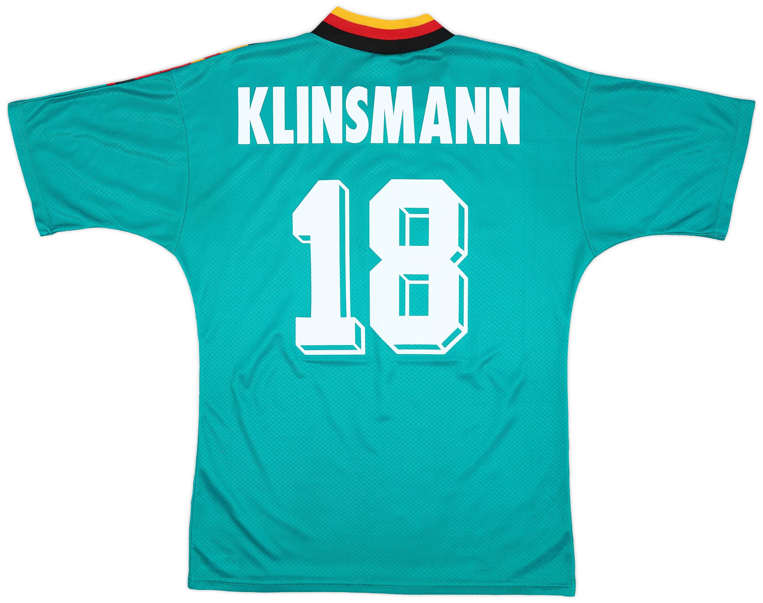 1994-96 Germany Away Shirt Klinsmann #18 - 8/10 - (M)