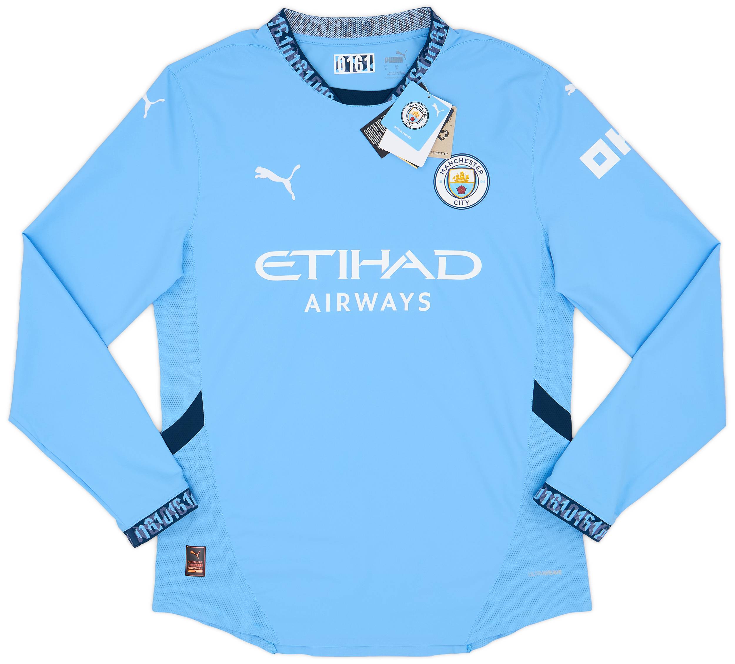 2024-25 Manchester City Authentic Home L/S Shirt