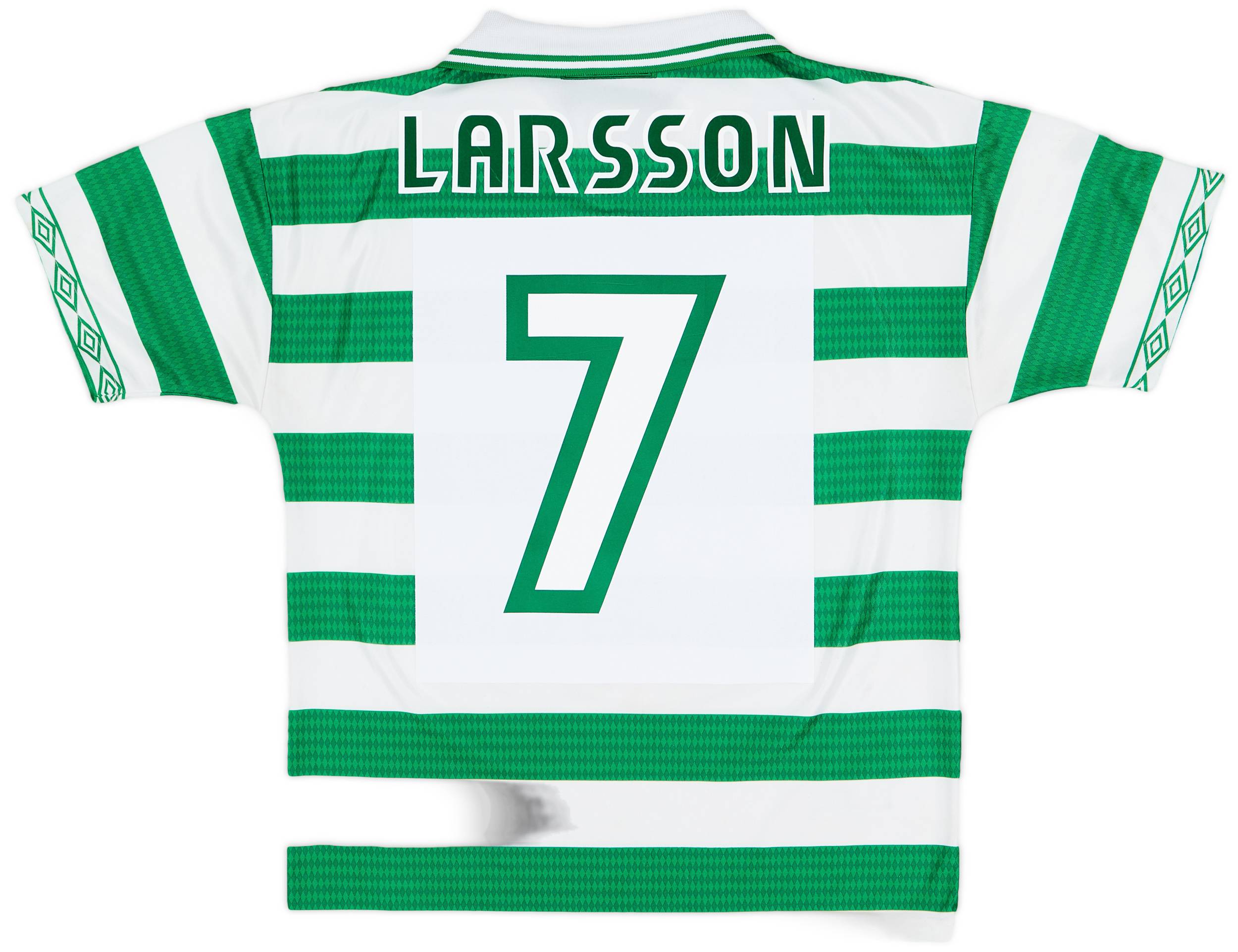 消費税無し 1997-99 Celtic Home Shirt Larsson #7 - 6/10 - (M) ウェア