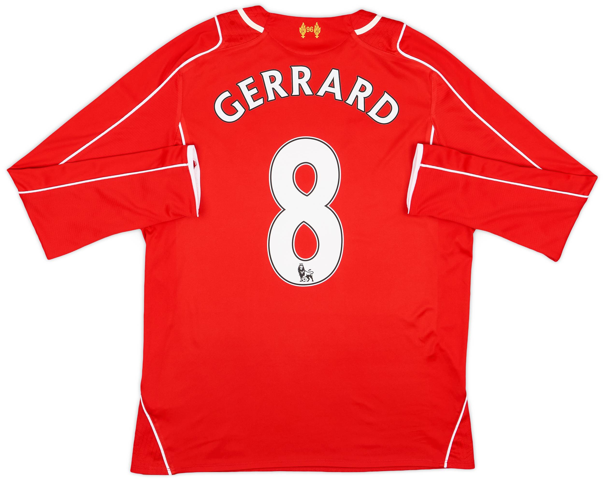 2014-15 Liverpool Home L/S Shirt Gerrard #8 - 7/10 - (M)