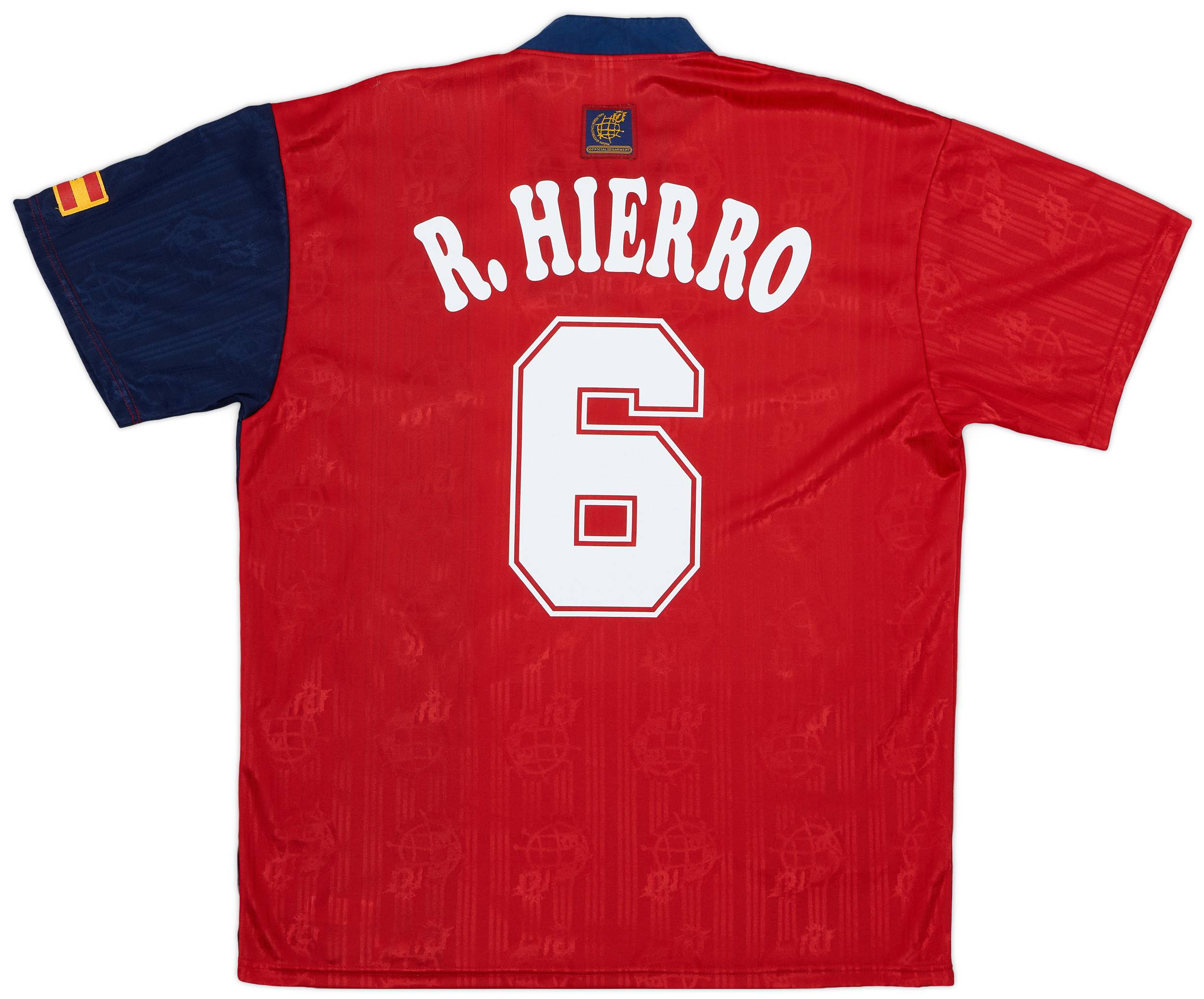 1996-98 Spain Home Shirt R.Hierro #6 - 9/10 - (L)
