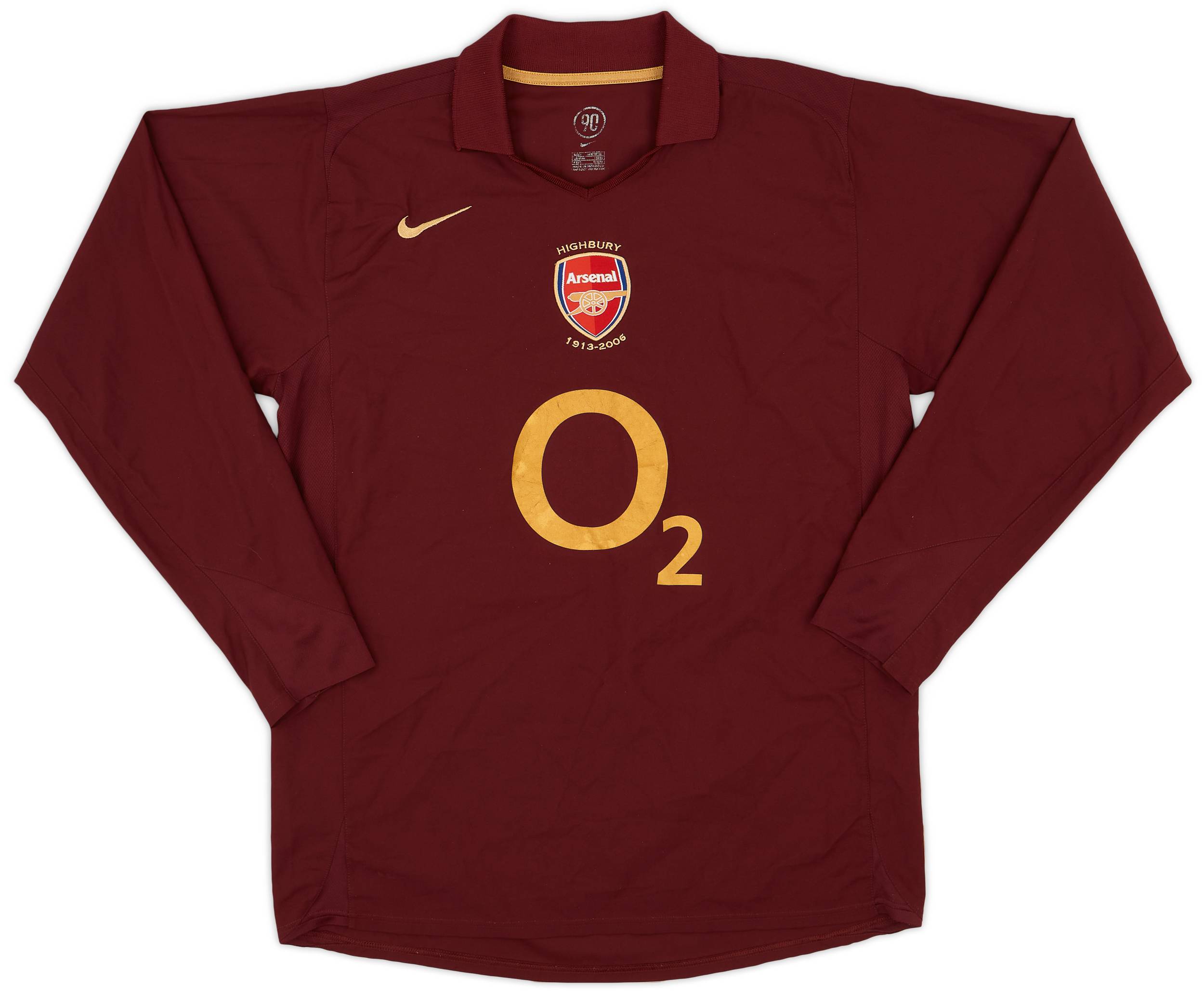 正規品 2005-06 Arsenal (L) - 8/10 - #14 Henry Shirt L/S Home ウェア