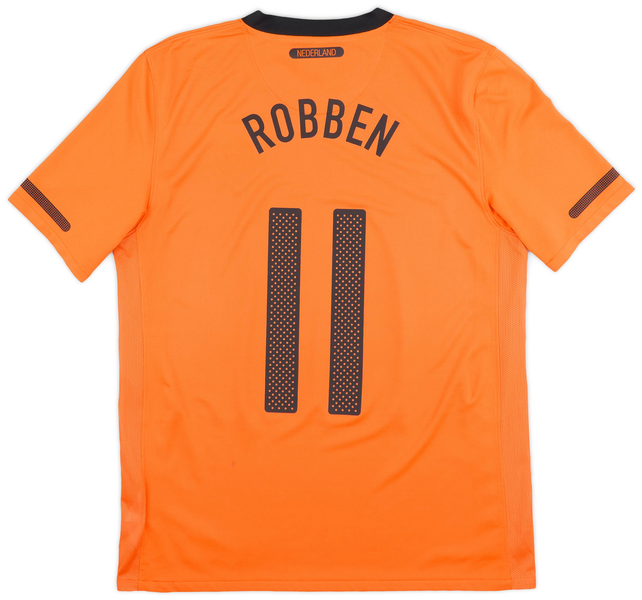 2010-11 Netherlands Home Shirt Robben #11 - 7/10 - (M)