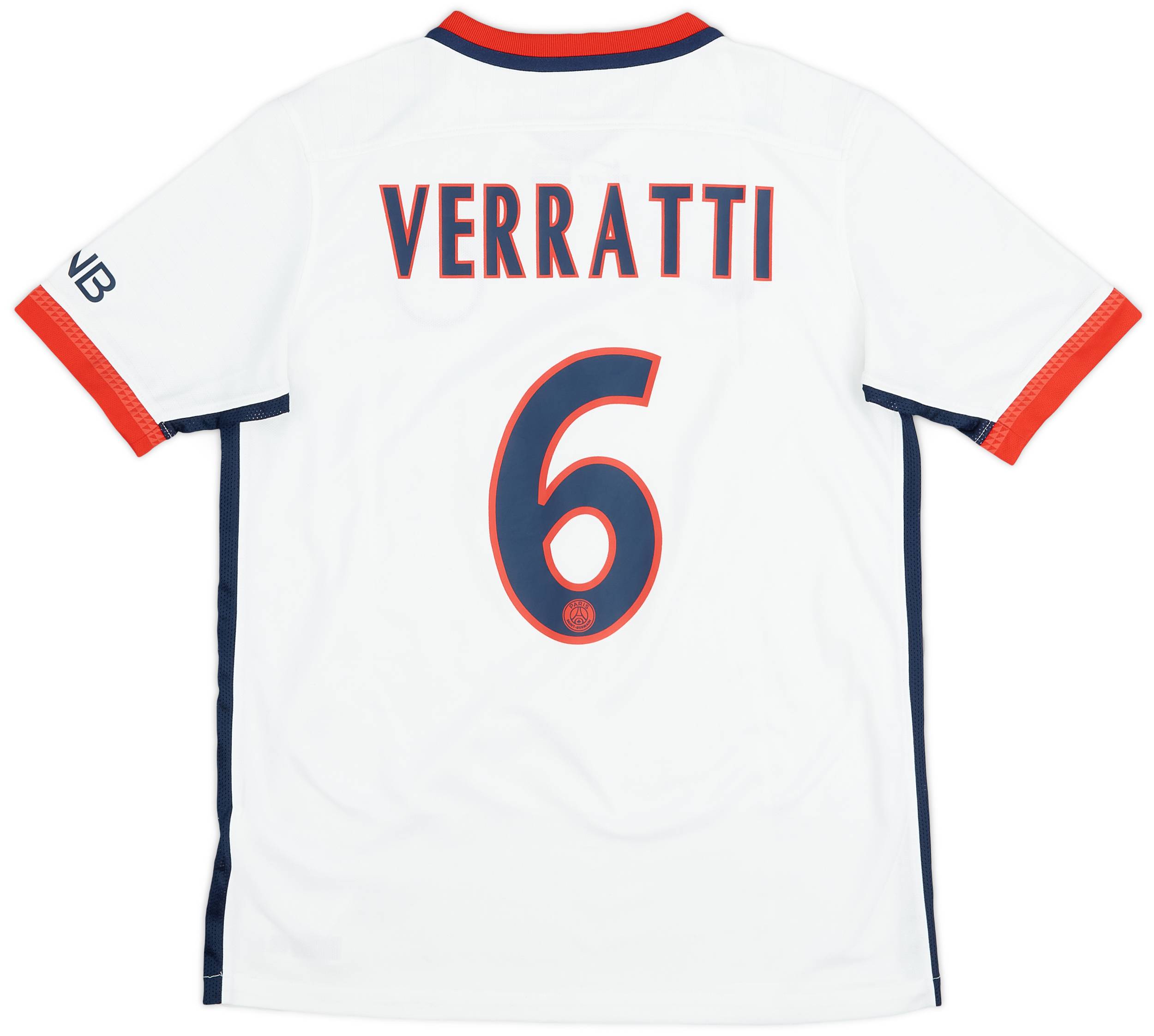 2015-16 Paris Saint-Germain Away Shirt Verratti #6 - 9/10 - (XL.Boys)