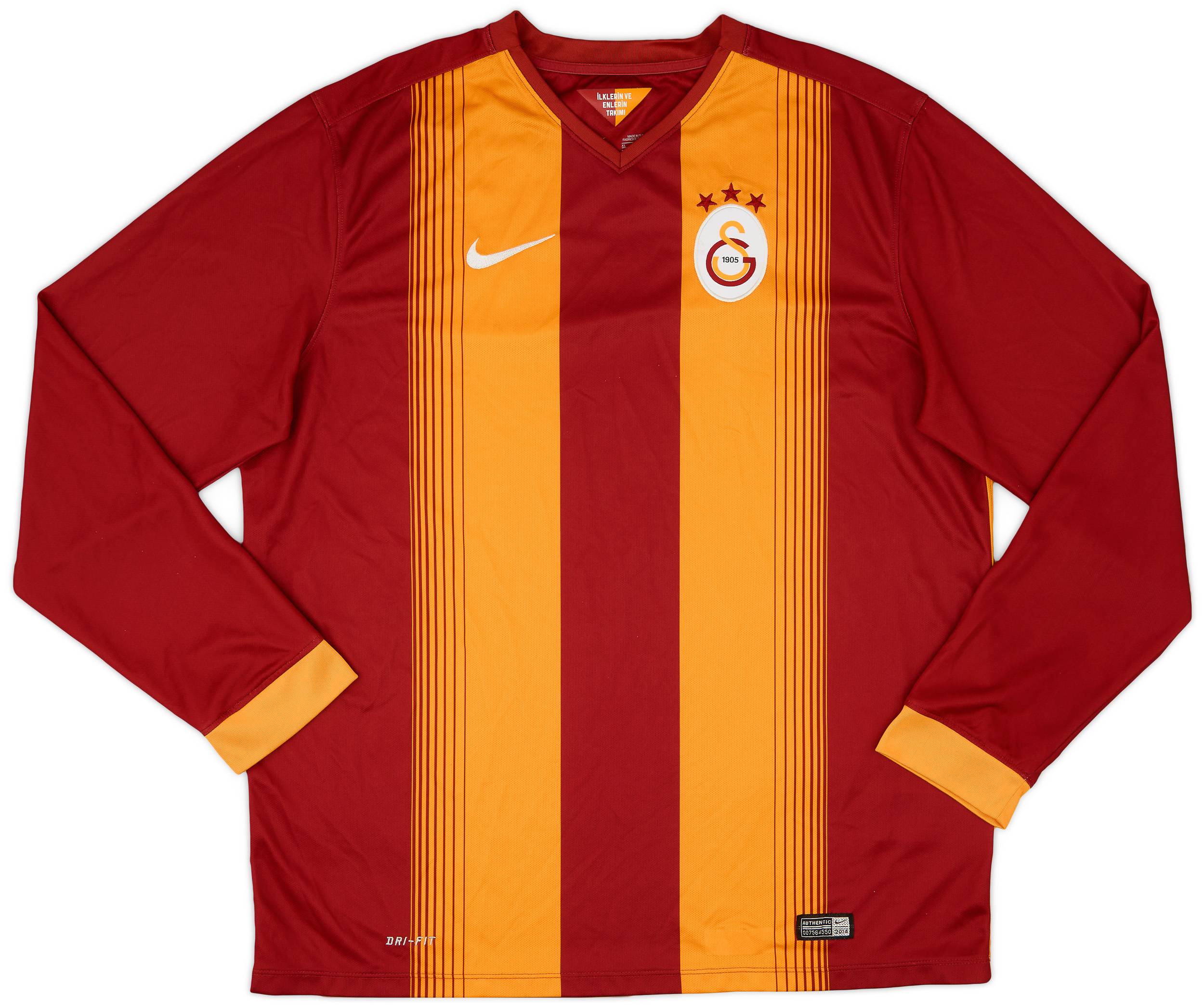 2014-15 Galatasaray Home L/S Shirt - 8/10 - (XL)