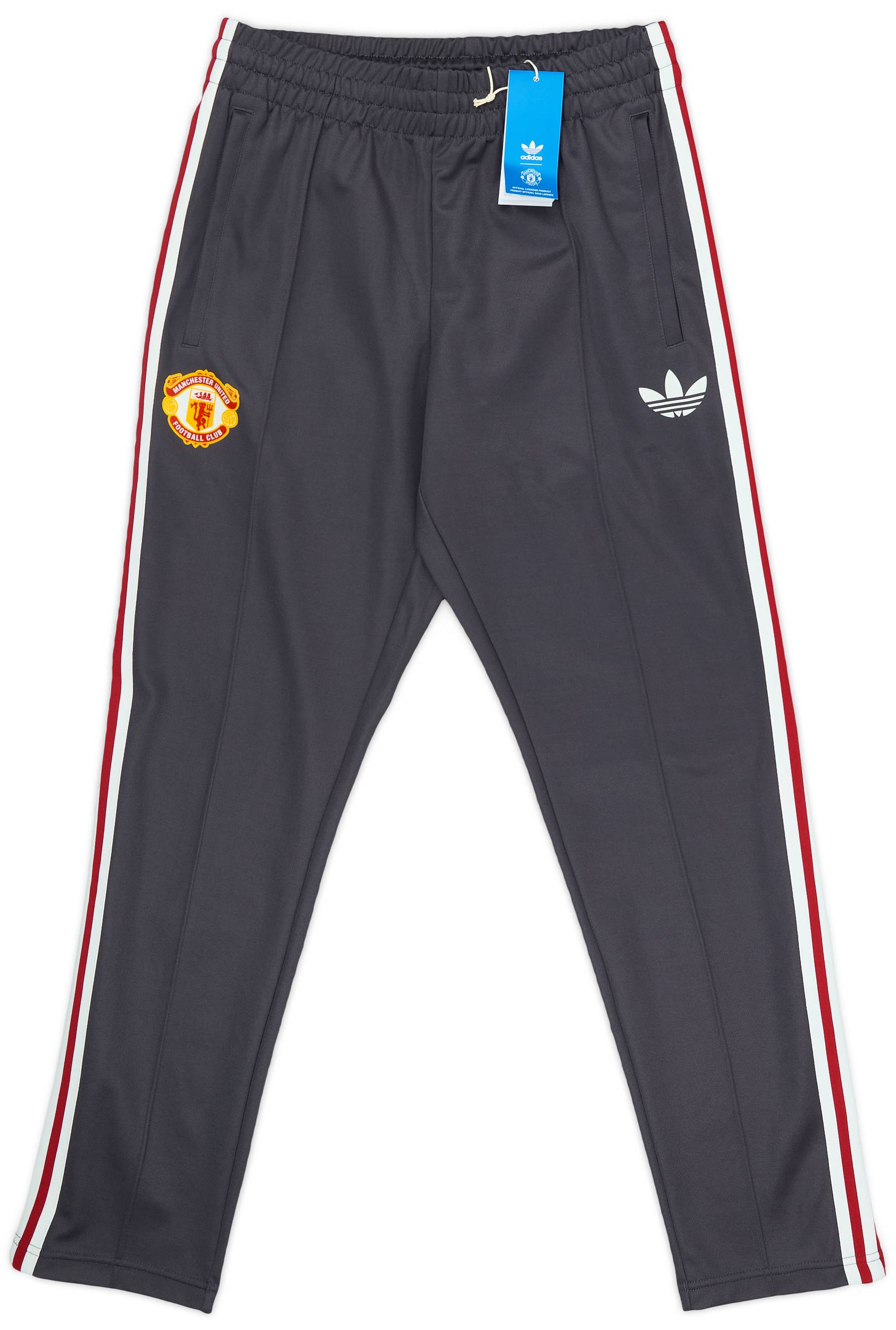 Adidas Manchester United Joggers Track Pants Black Red Mens