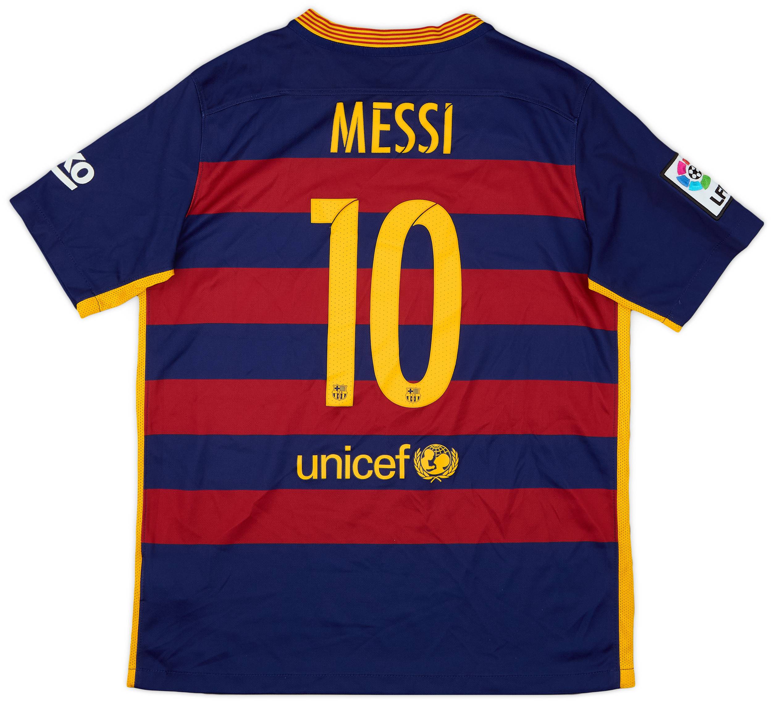 2015-16 Barcelona Home Shirt Messi #10 - 8/10 - (XL.Boys)