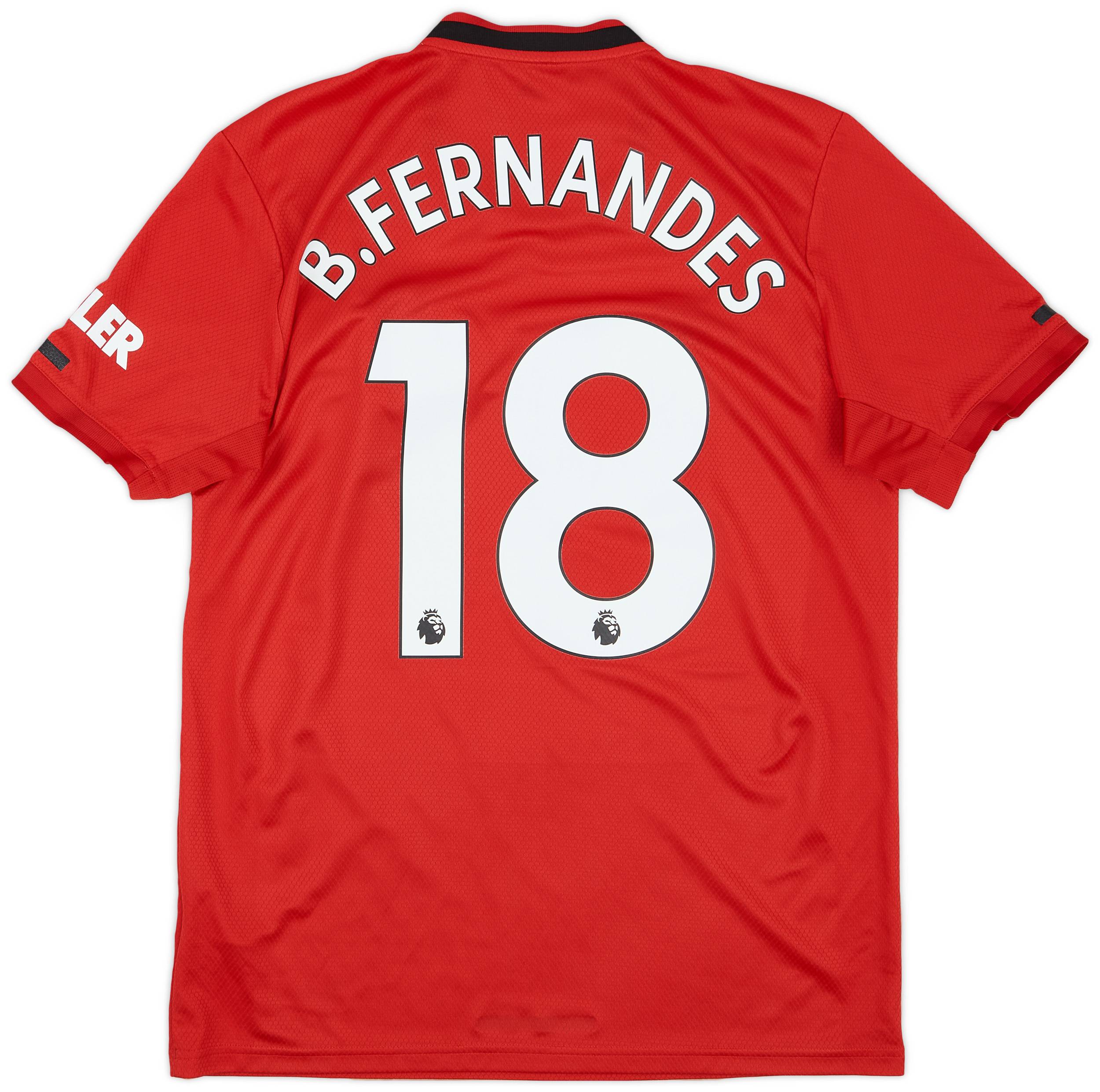 2019-20 Manchester United Home Shirt B.Fernandes #18 - 8/10 - (M)