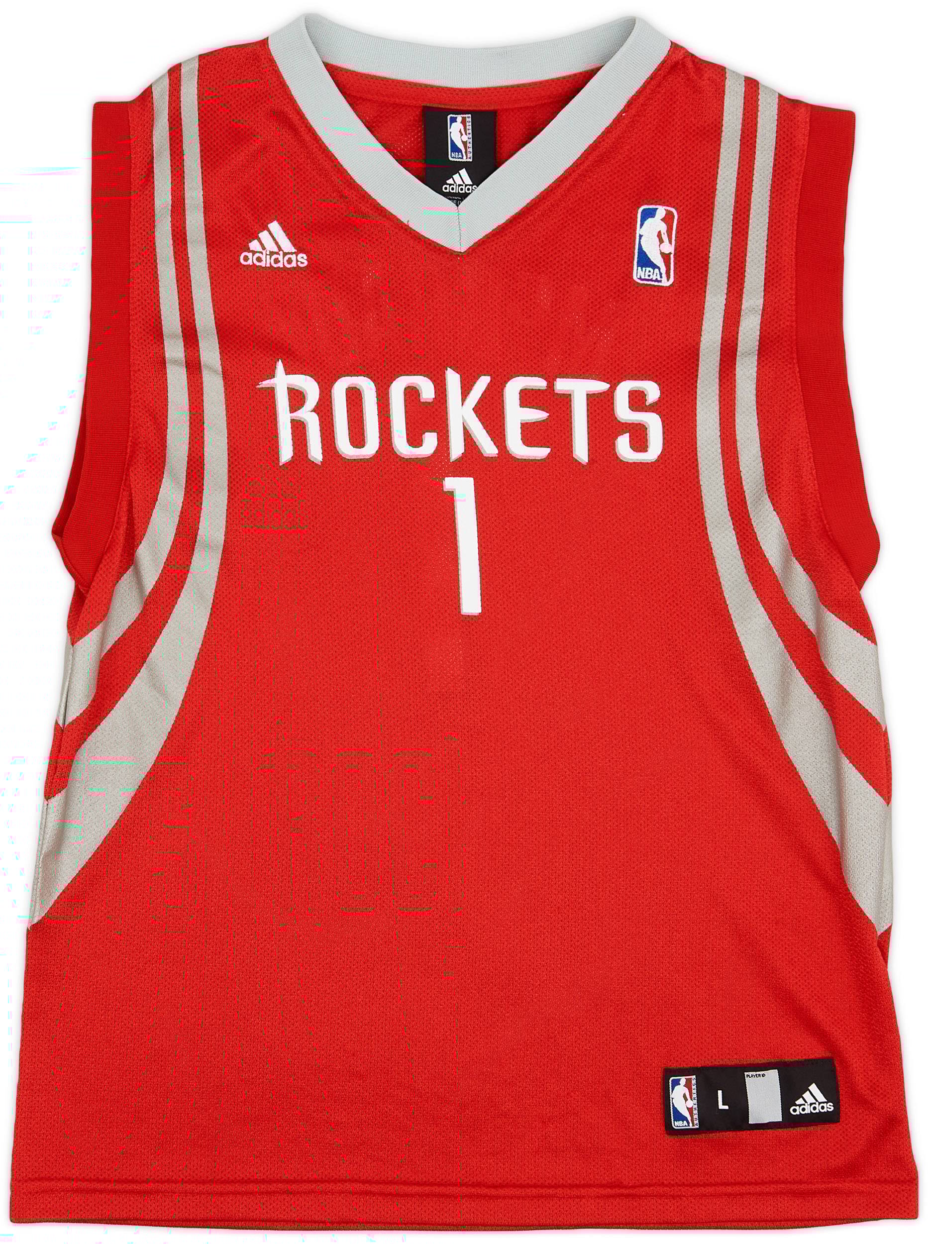 2006-10 Houston Rockets McGrady #1 adidas Away Jersey - 9/10 - (L.Boys)