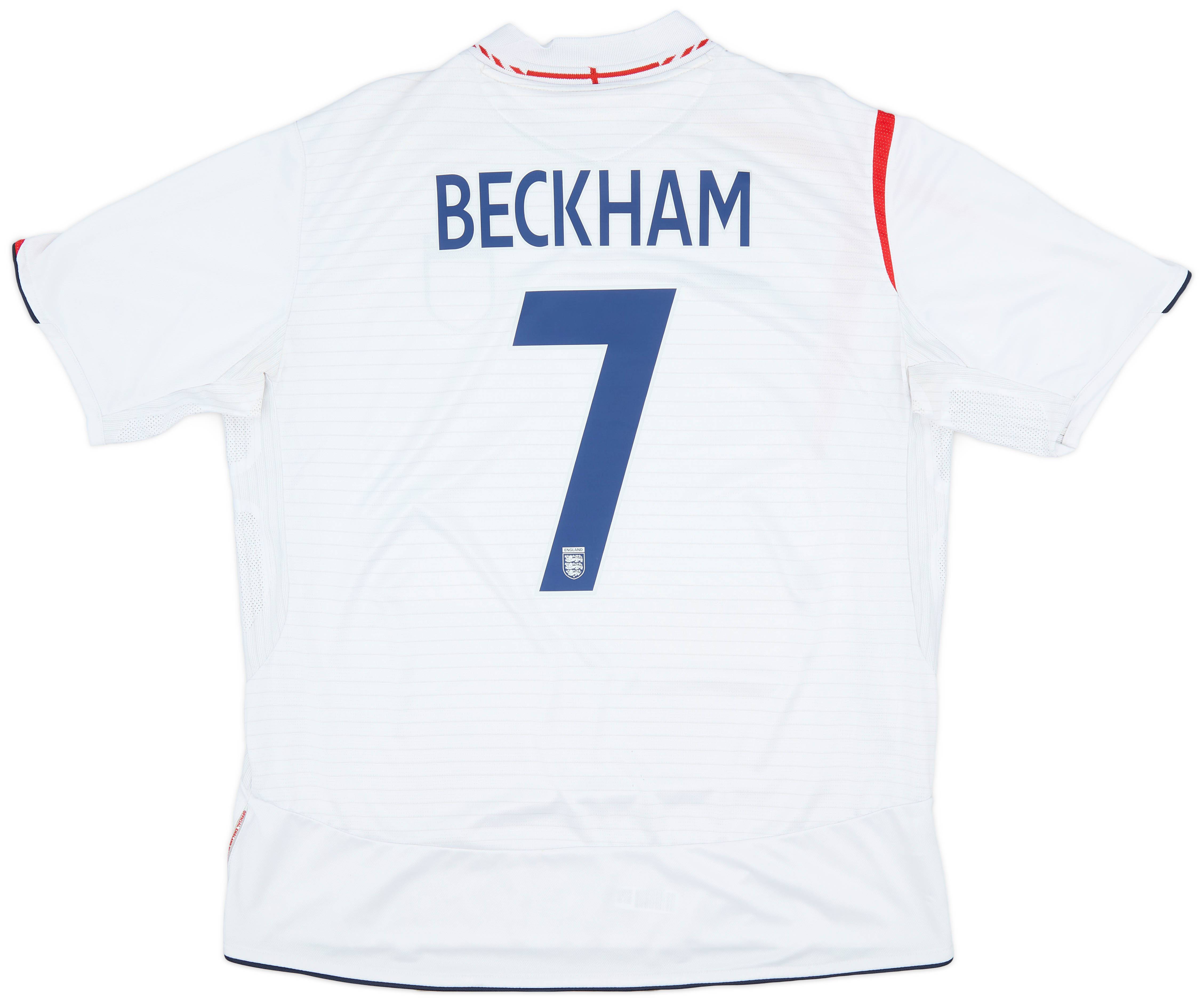 2005-07 England Home Shirt Beckham #7 - 7/10 - (XXL)