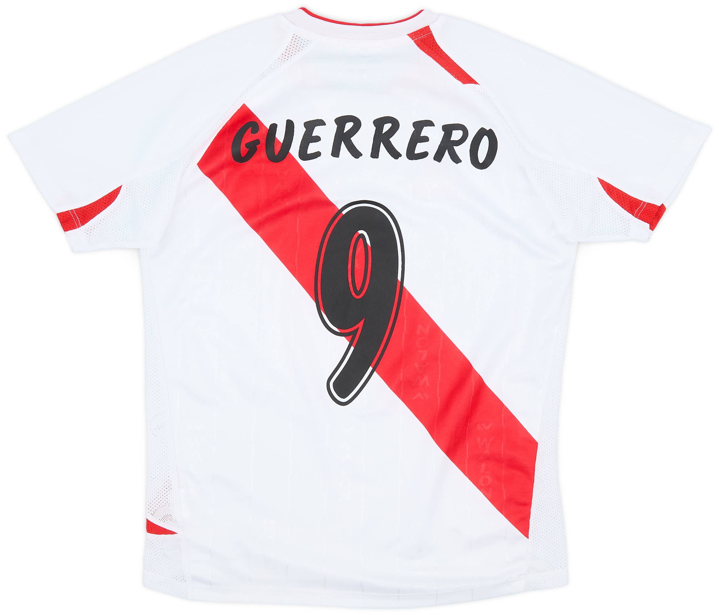 2007-09 Peru Home Shirt Guerrero #9 - 9/10 - (L.Boys)