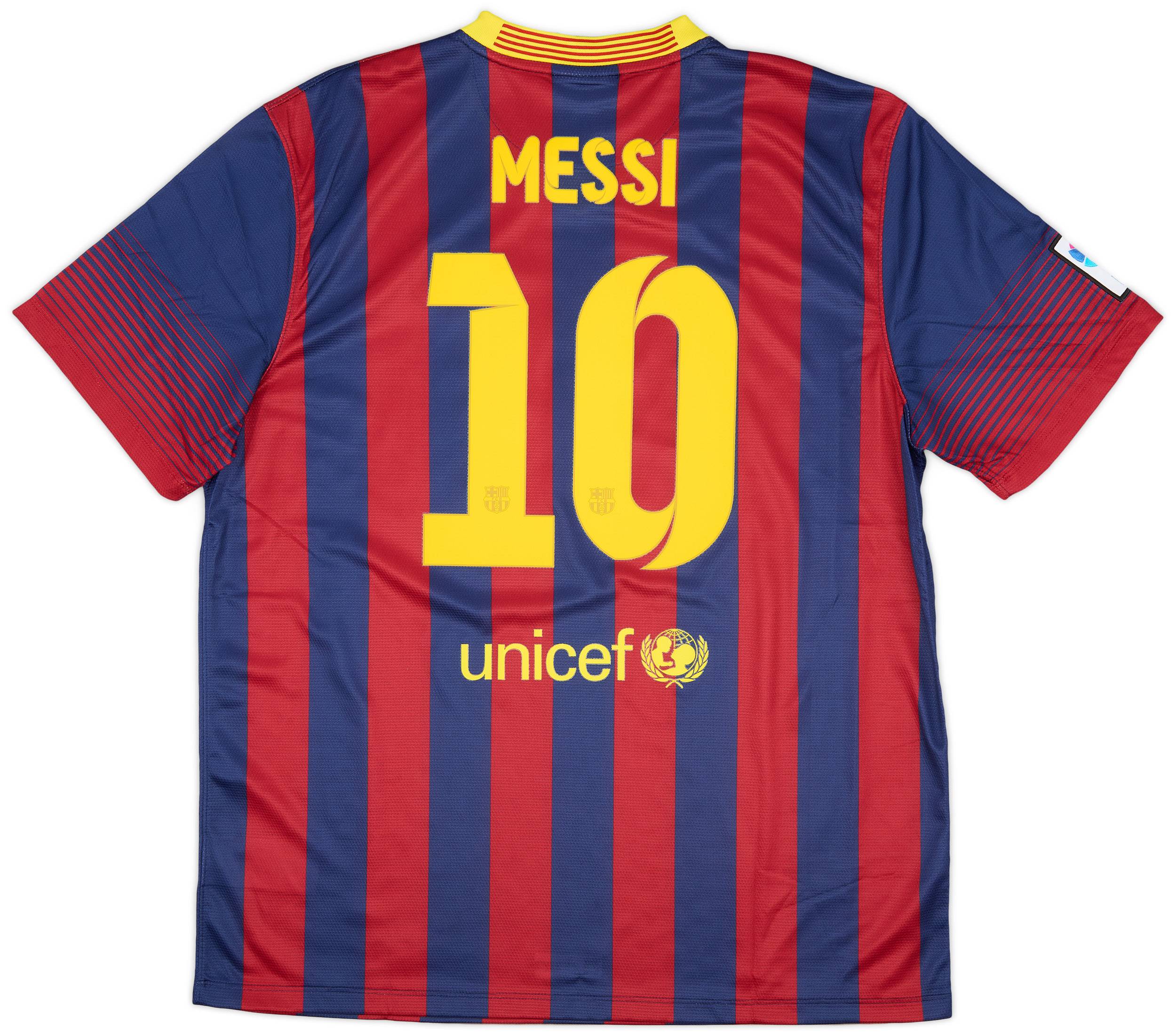 2013-14 Barcelona Home Shirt Messi #10 (XL)