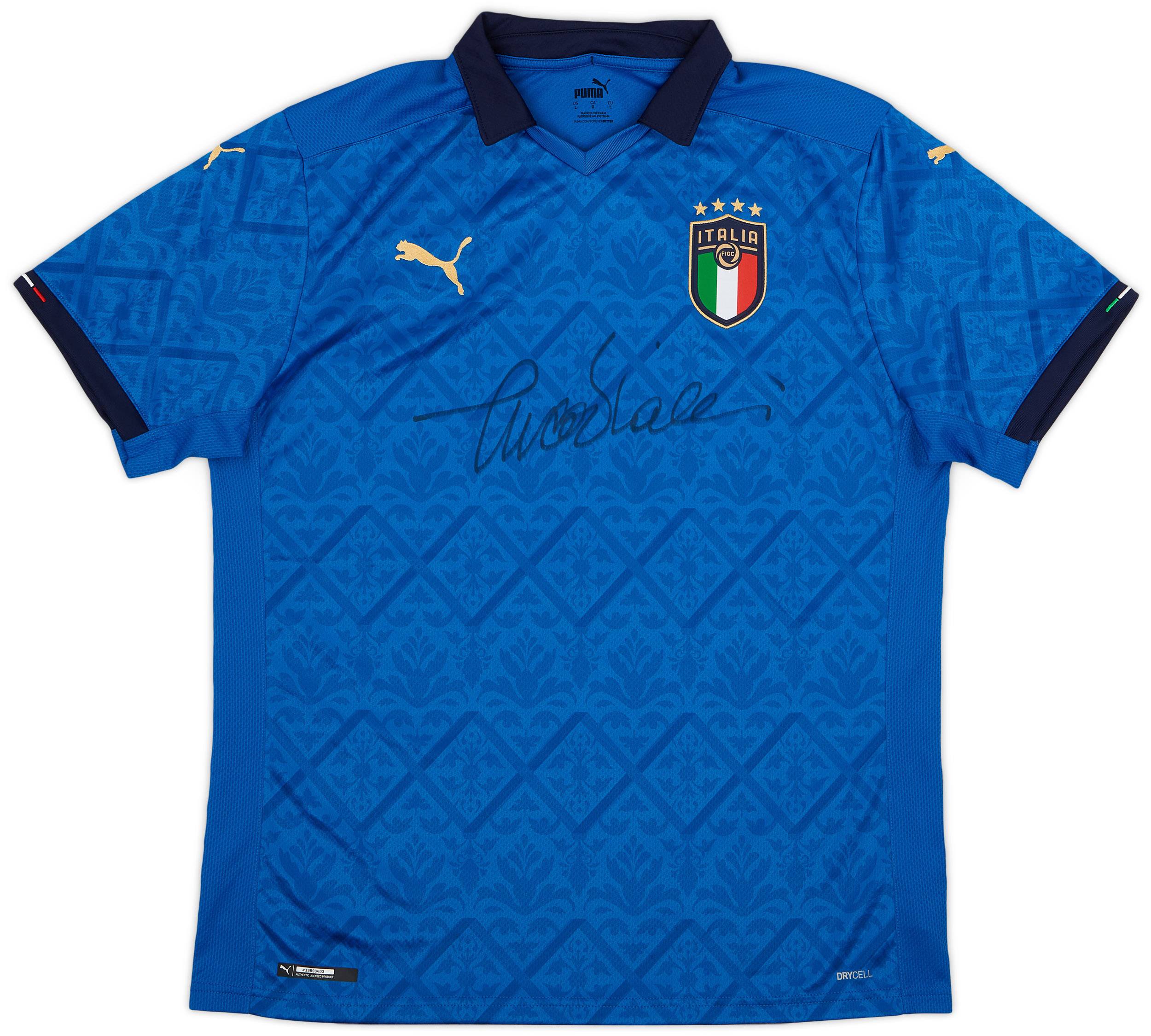 2020-21 Italy Signed Home Shirt - 9/10 - (L)