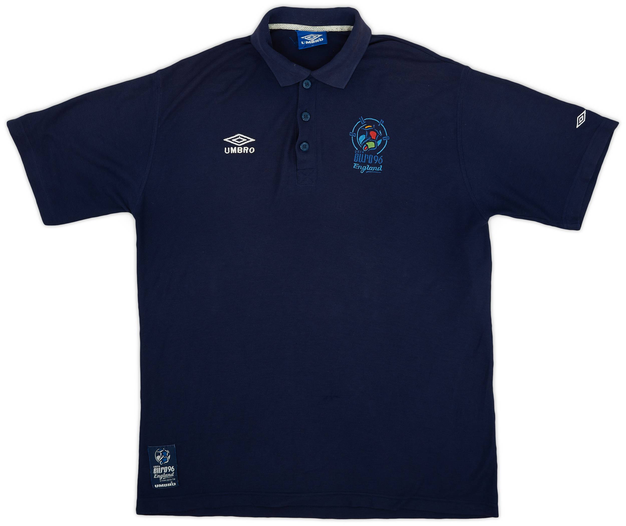 1996 England 'Euro 96' Polo Shirt - 8/10 - (XL)