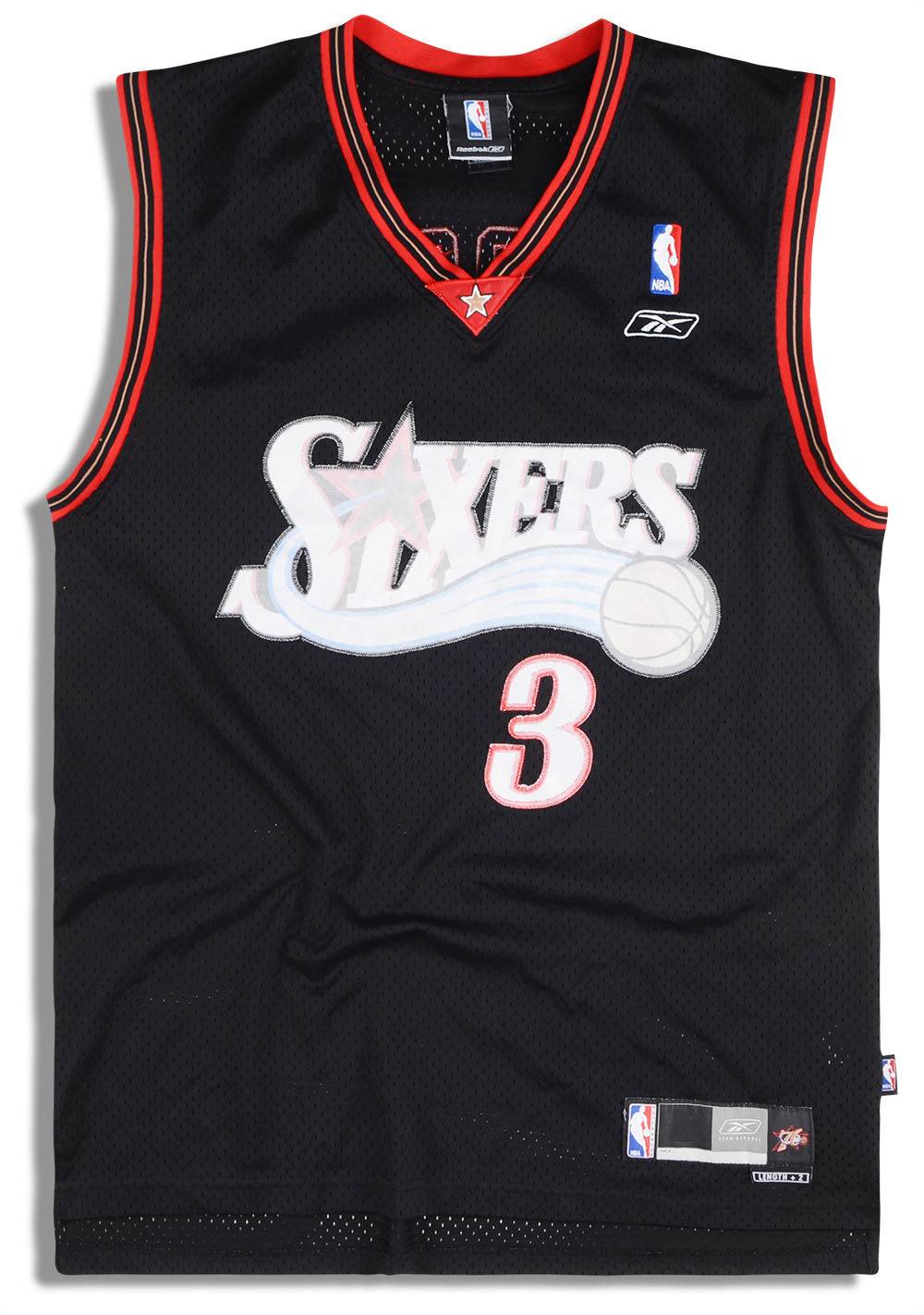 2004 06 Philadelphia 76ers Iverson 3 Reebok Swingman Jersey Away L