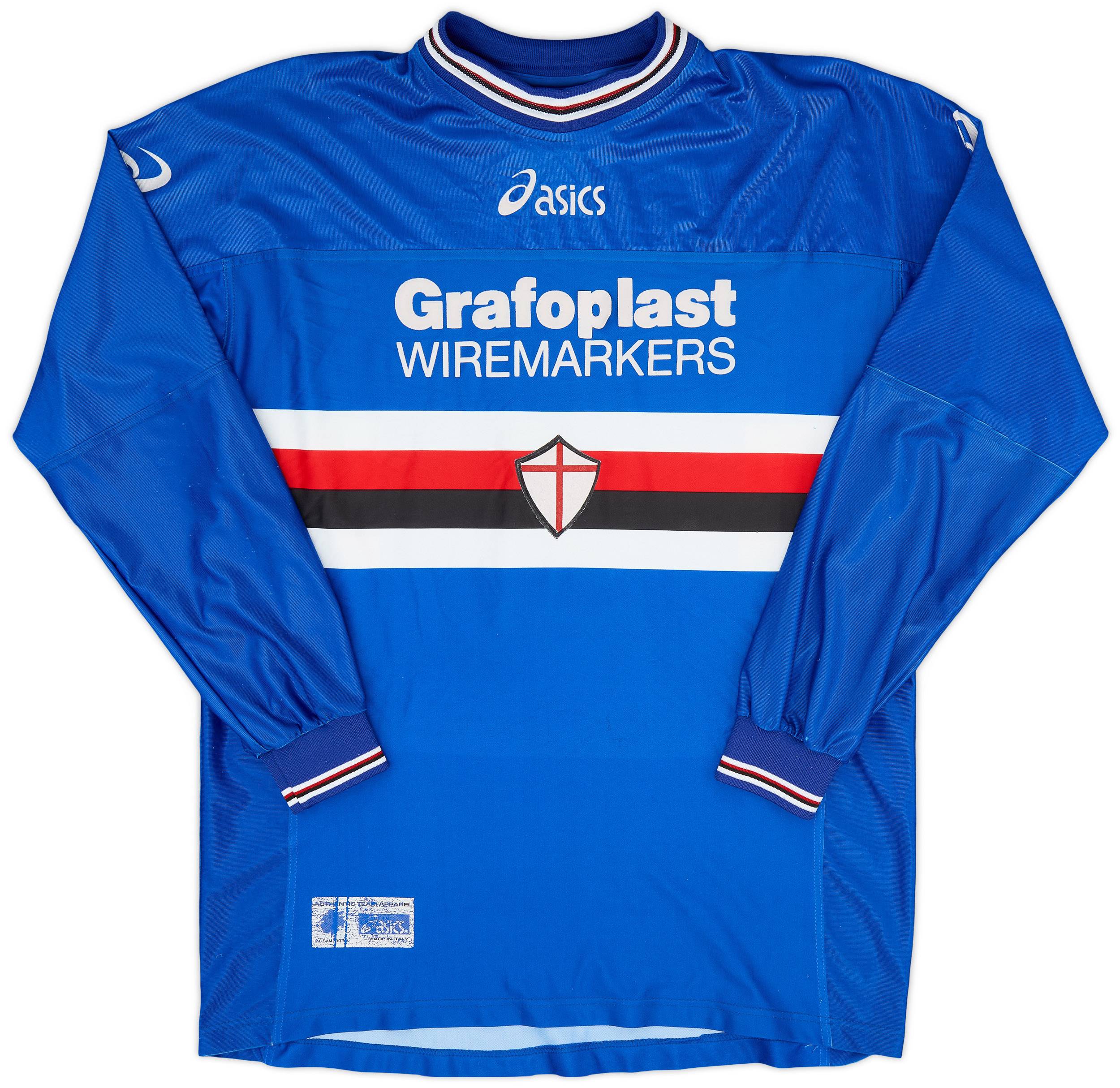 2001-02 Sampdoria Home L/S Shirt #2 - 5/10 - (XL)